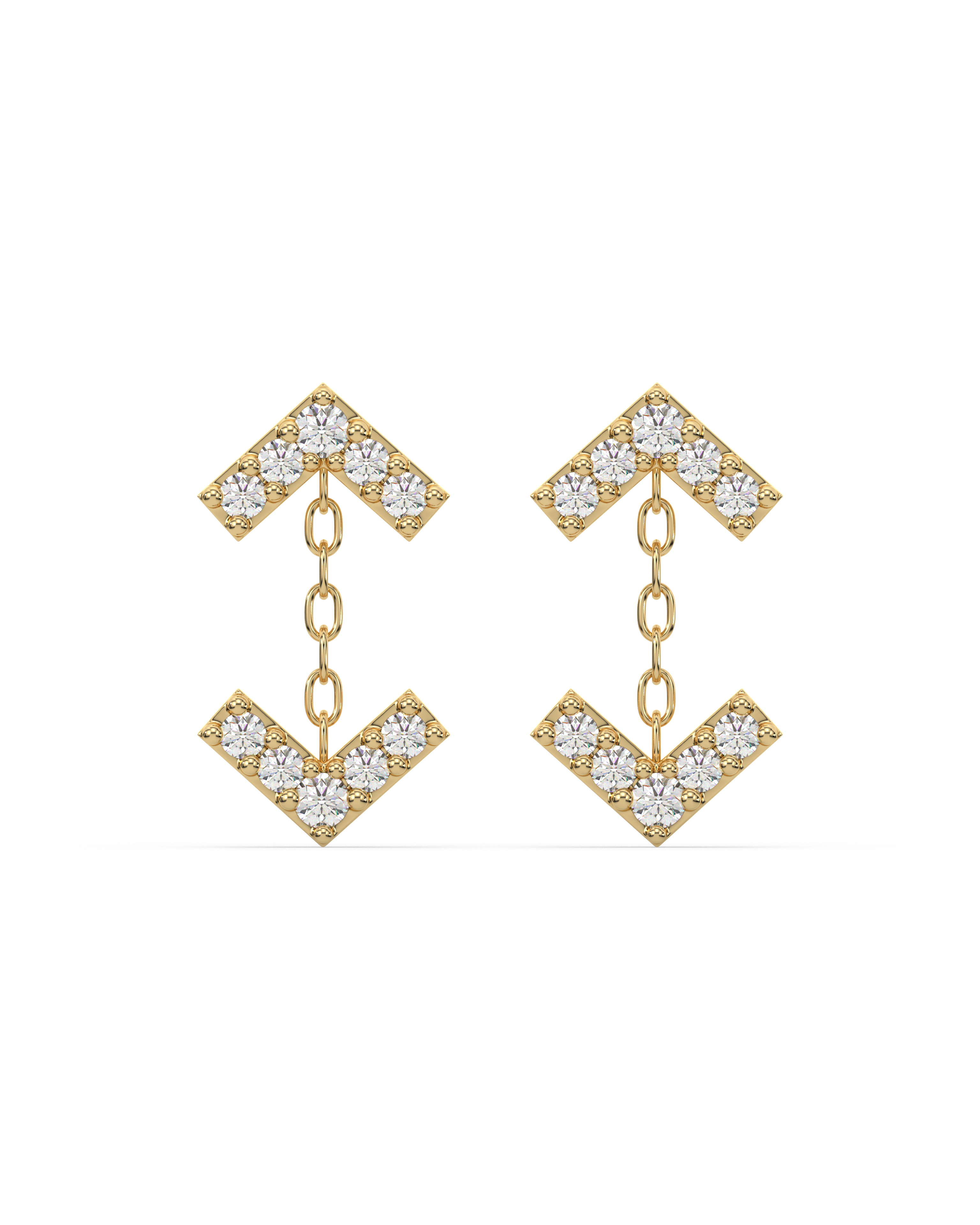 Inverse Arrow Stud Earrings