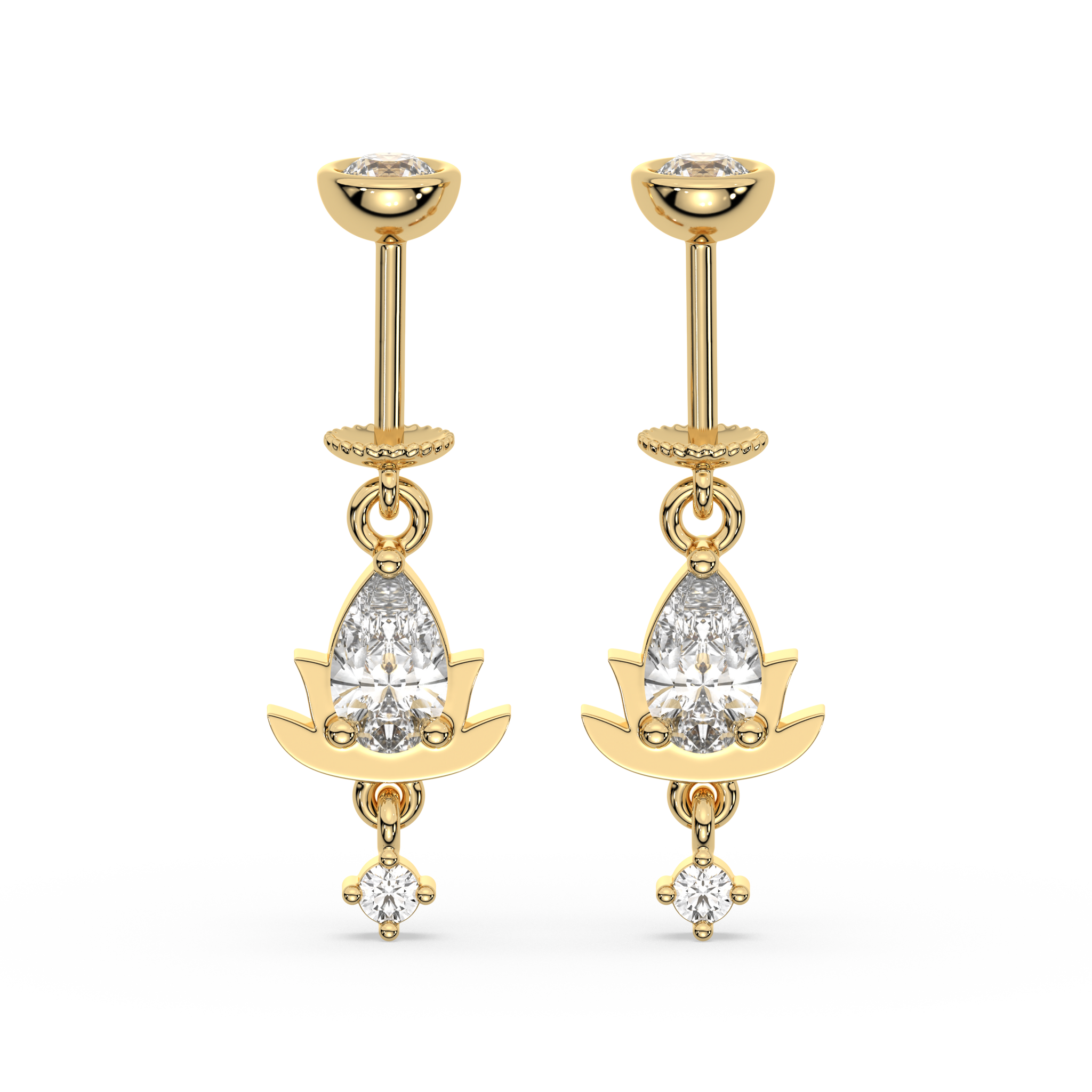 Modern Kamal Helix Hanging Earrings