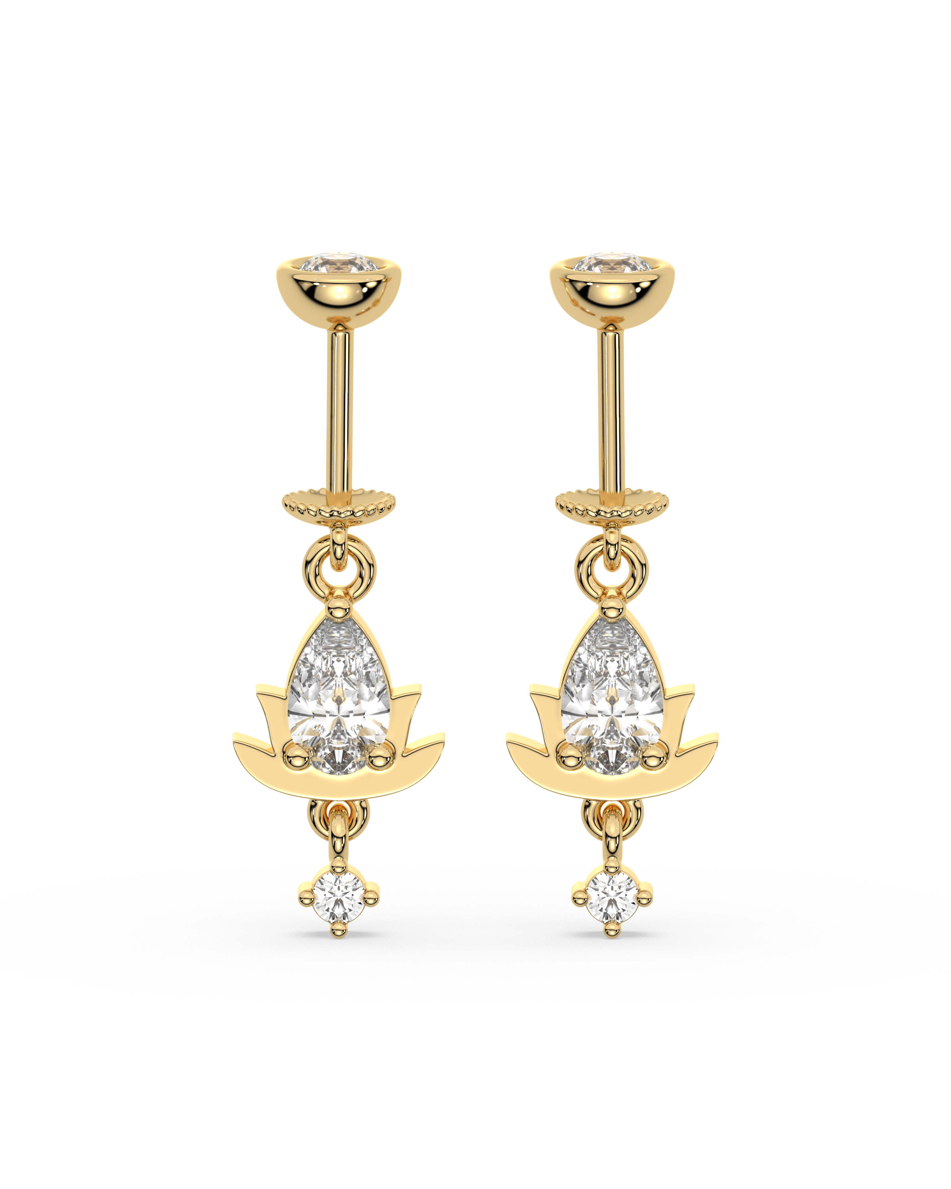 Modern Kamal Helix Hanging Earrings