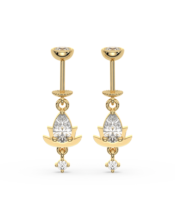 Modern Kamal Helix Hanging Earrings