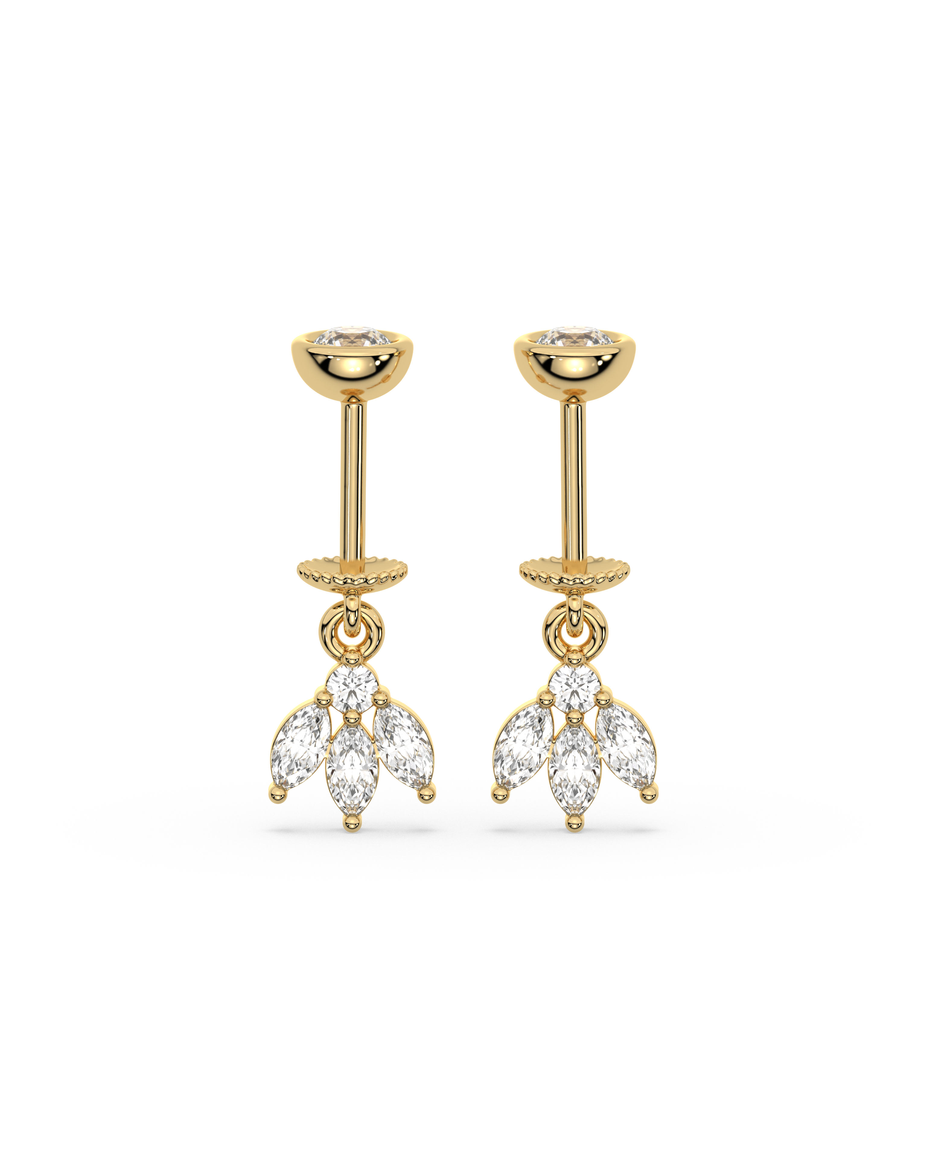 Petal Helix Hanging Earrings