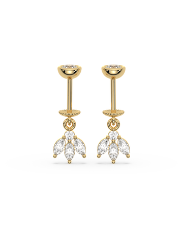 Petal Helix Hanging Earrings