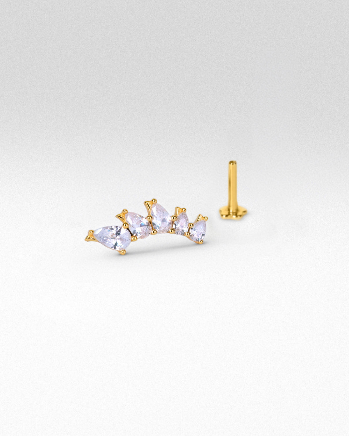 Lumina Stacked Flatback Stud
