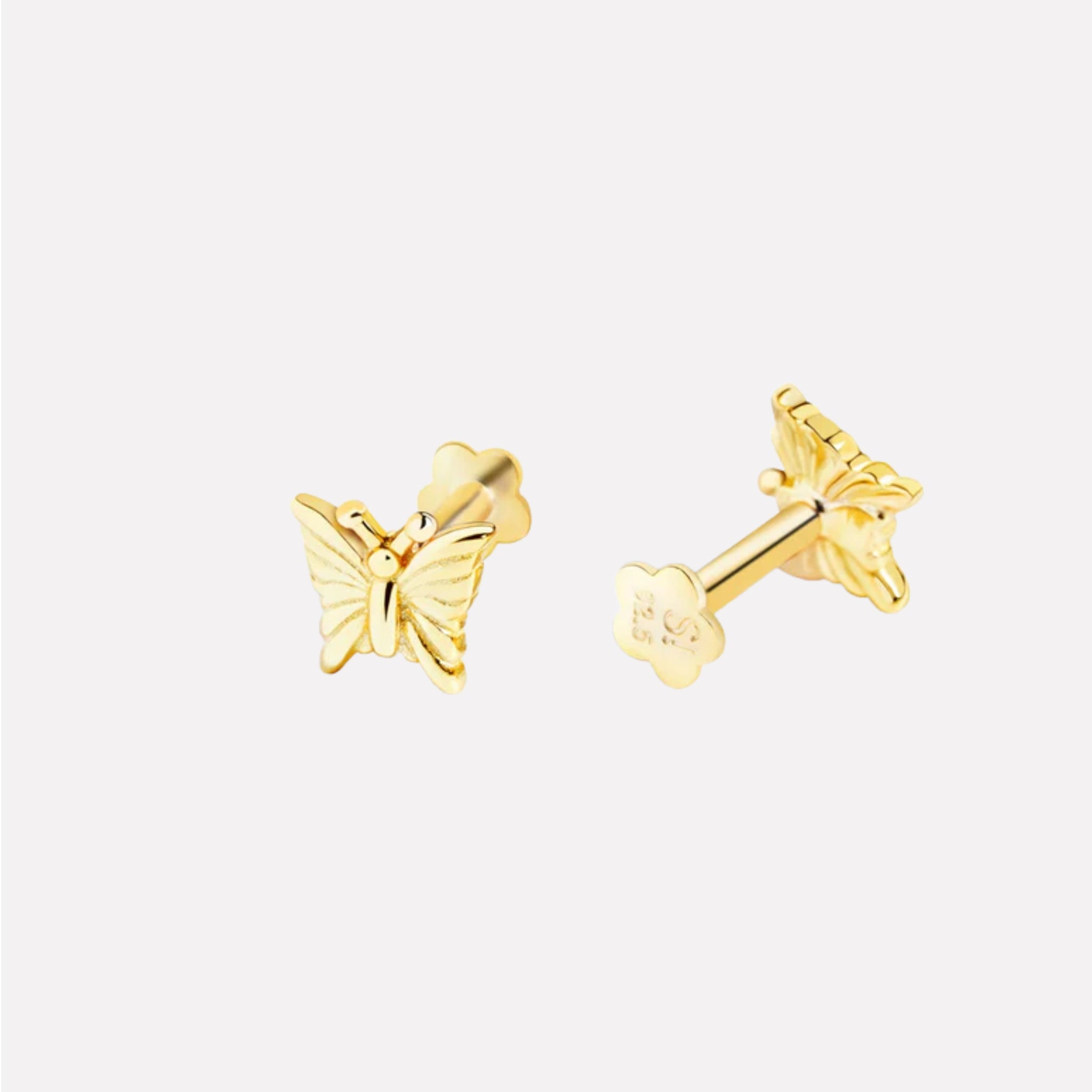 Butterfly Flat Back Stud Earrings