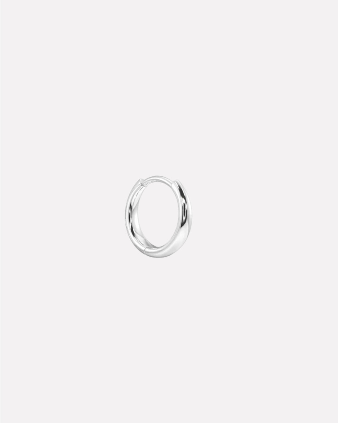 Silver Plain Kaju Bali  Hoop Earrings For Men's