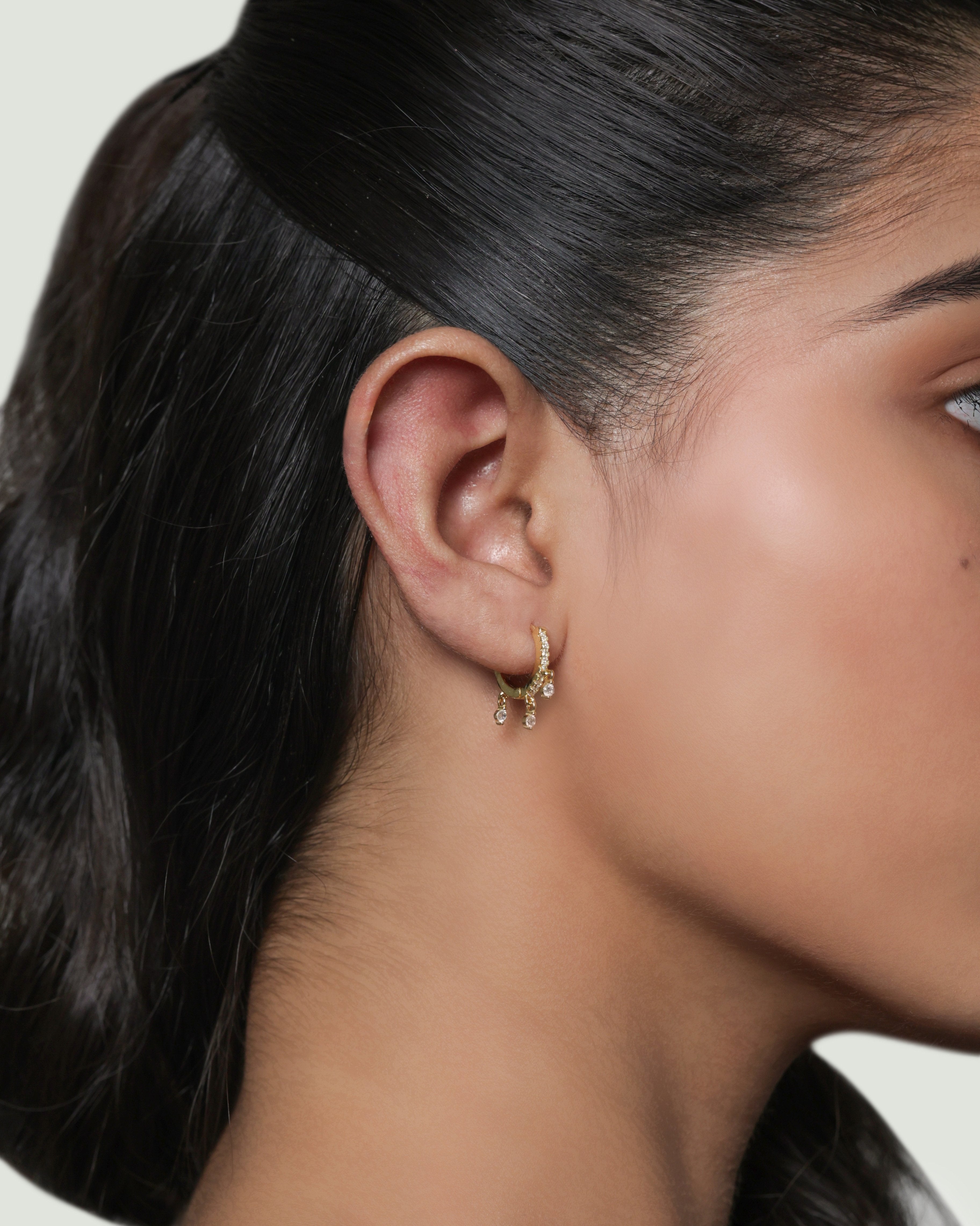 Drop Light Hoop Earrings