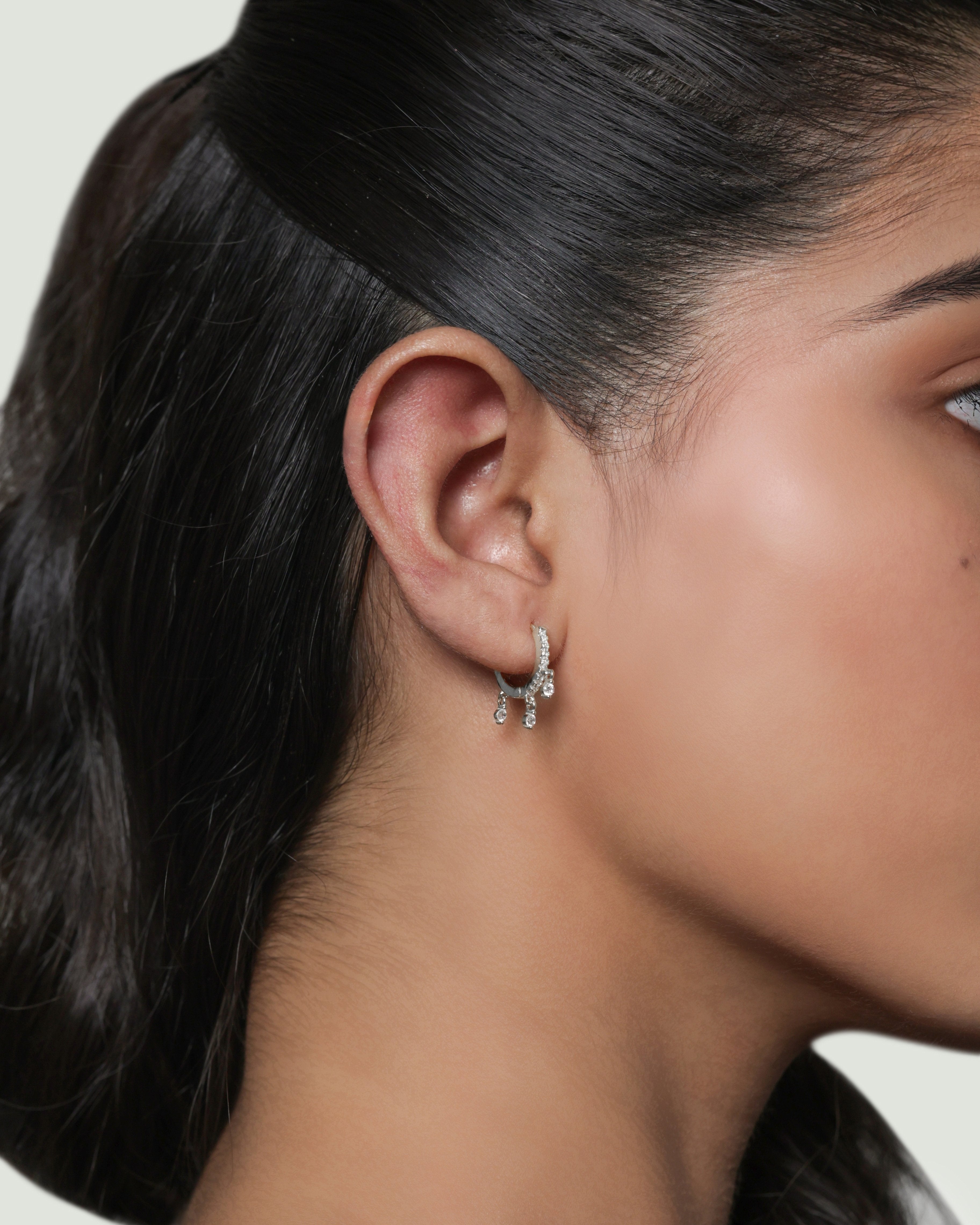 Drop Light Hoop Earrings