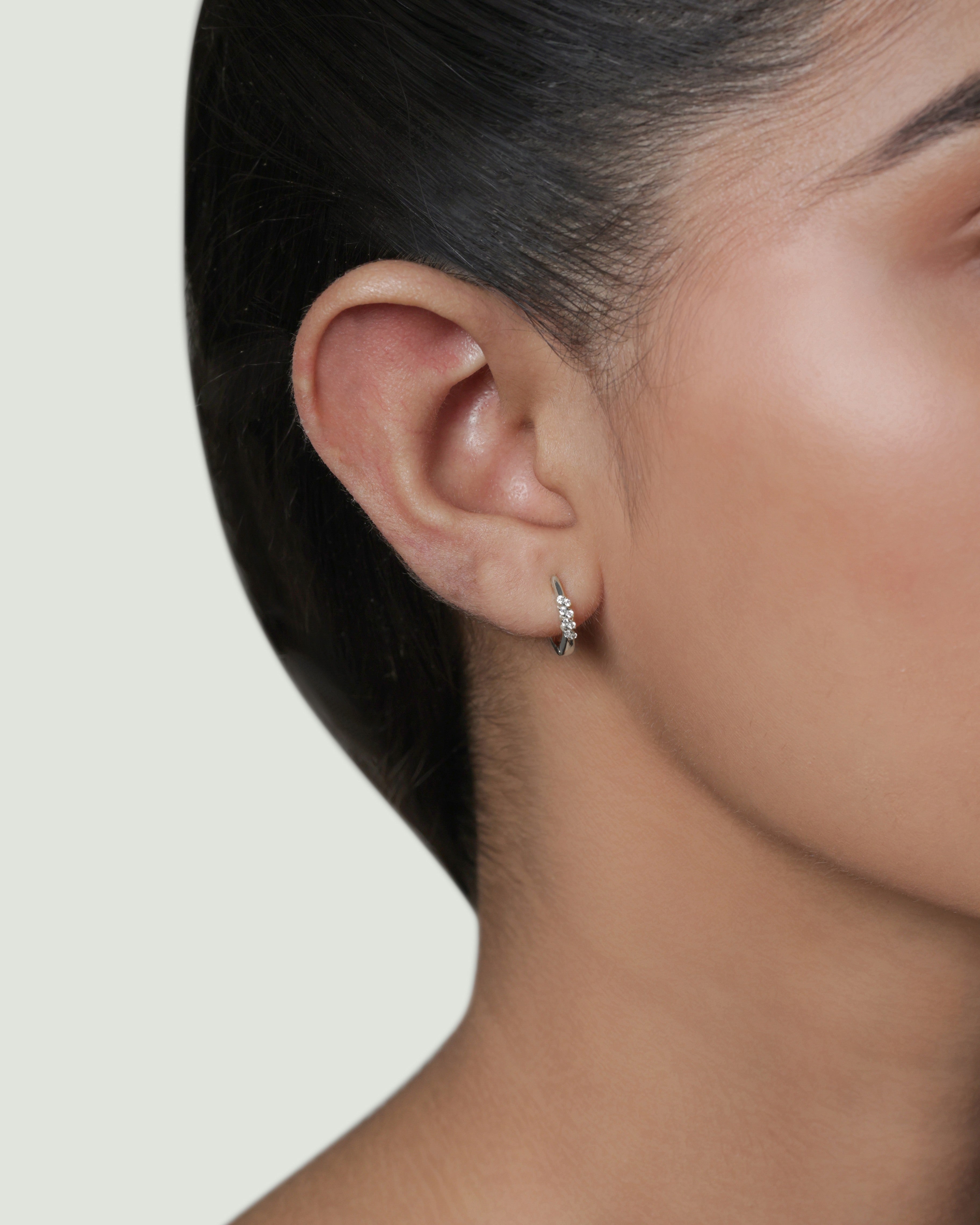 Dazzle Zircon Hoops Earrings