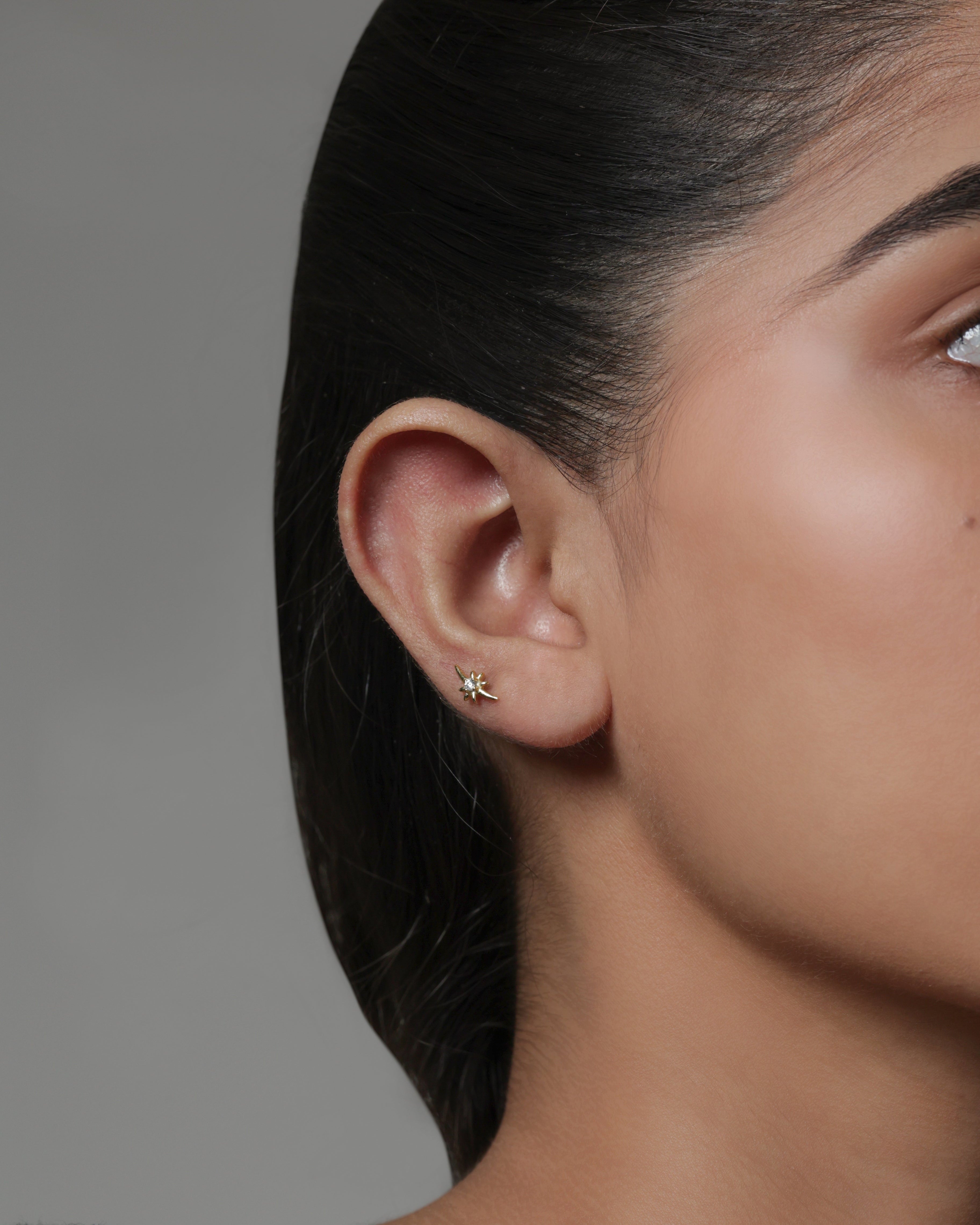 Stellar Shine Stud Flat Back Stud Earrings