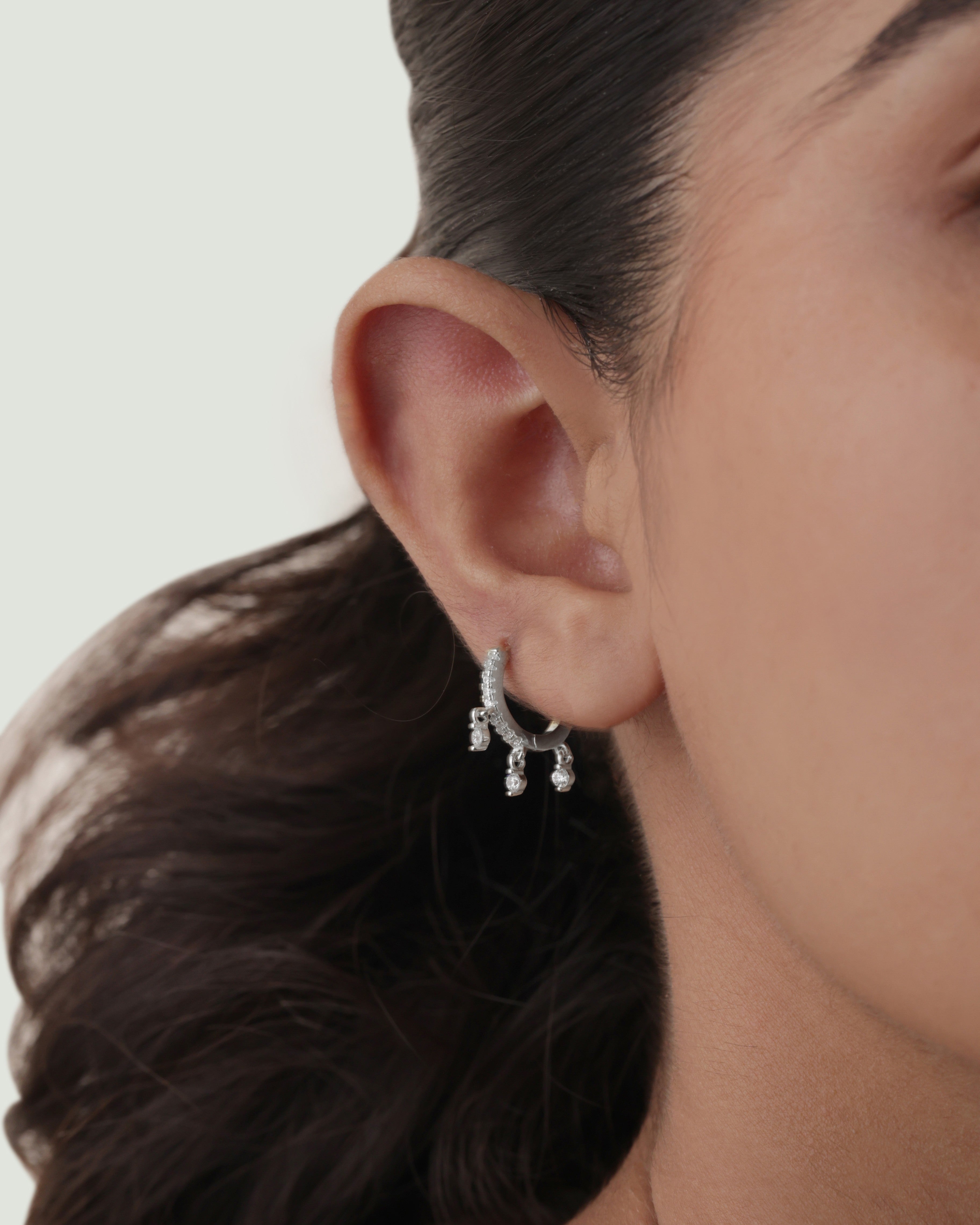 Drop Light Hoop Earrings