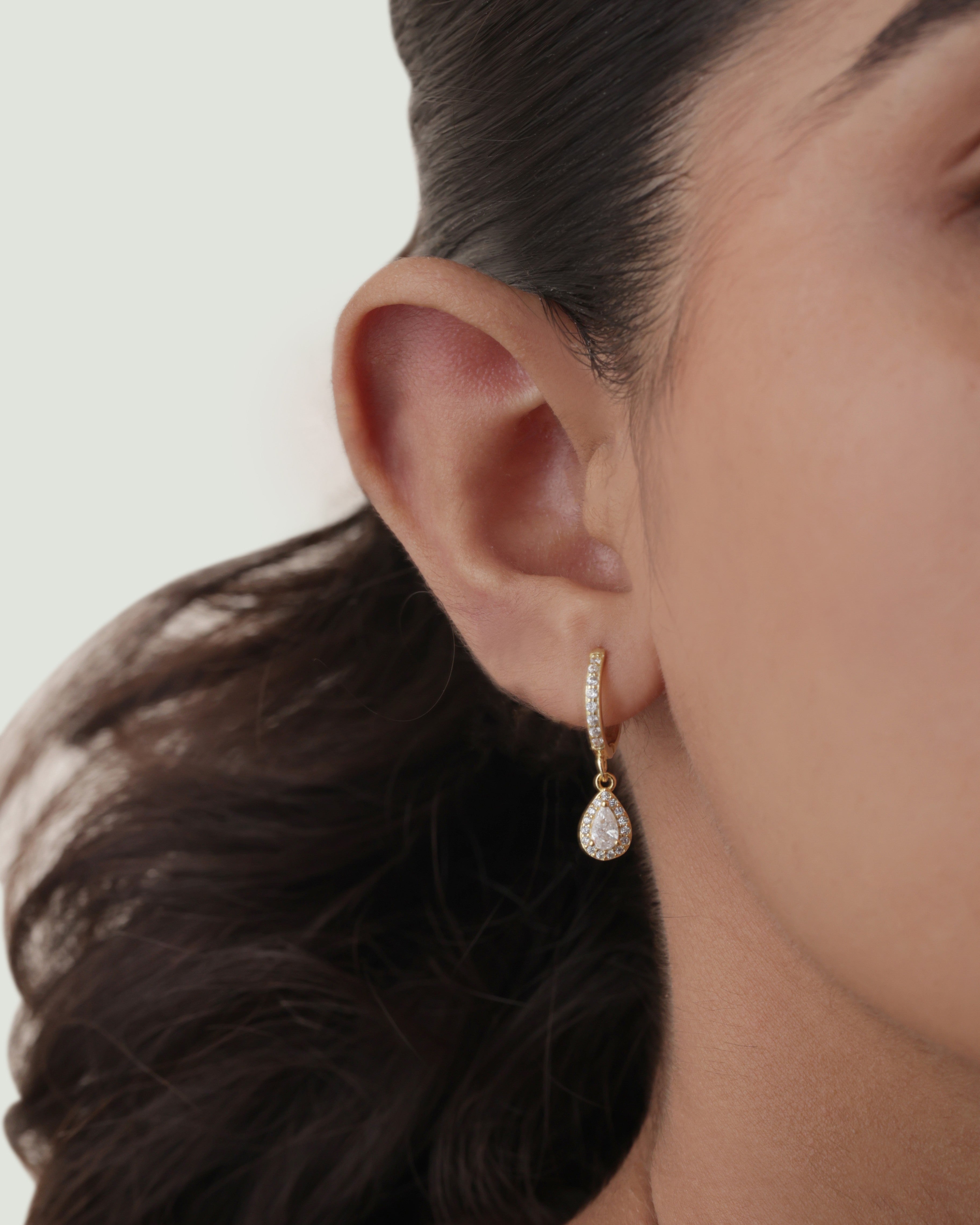 Big Drop Hoop Earrings