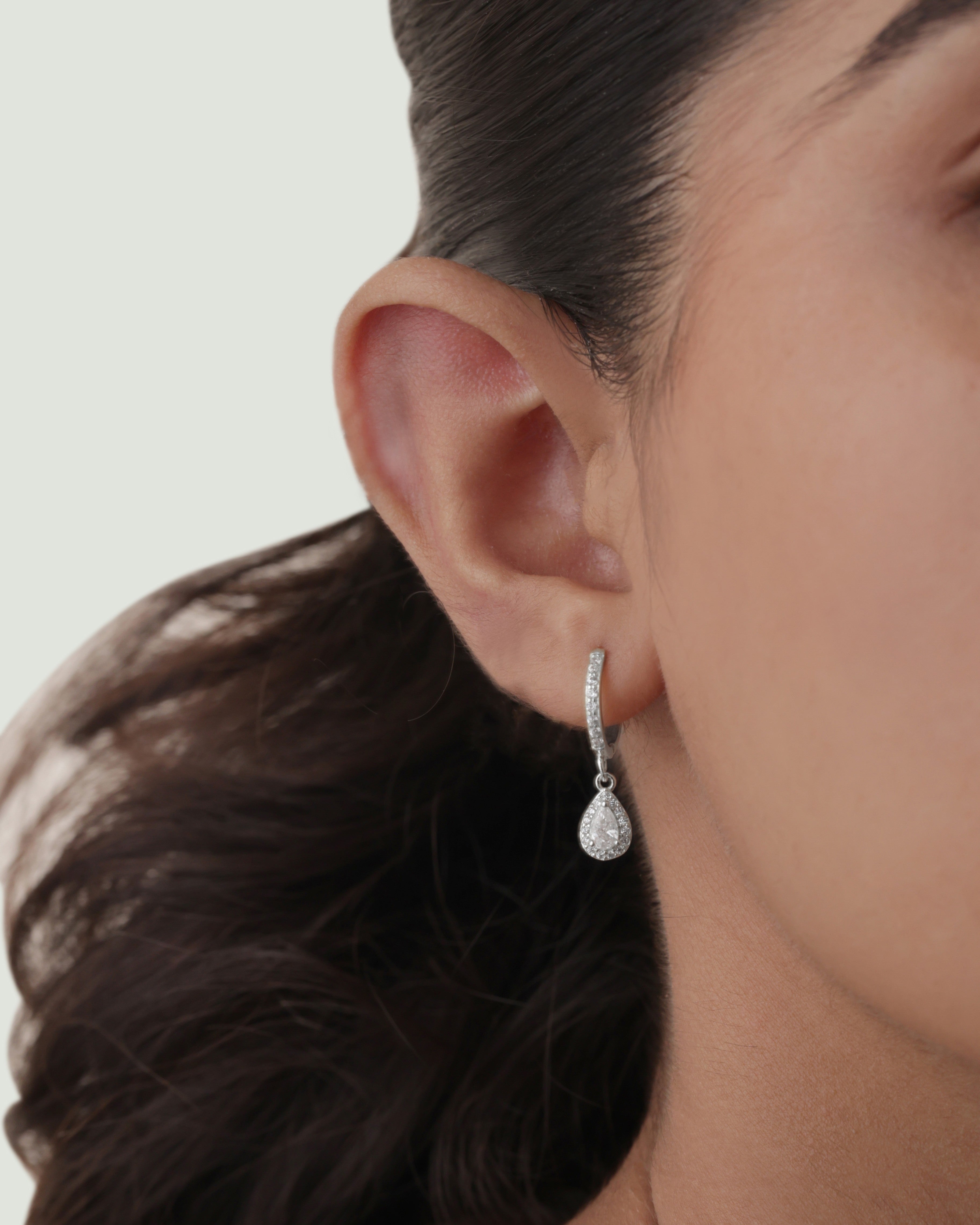 Big Drop Hoop Earrings