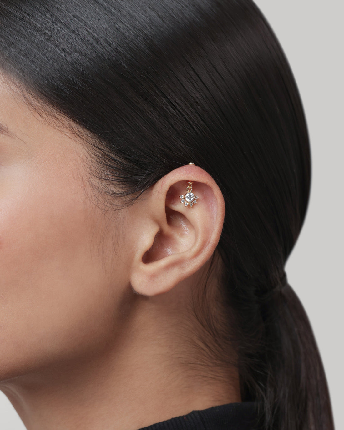 The Dawning Sun Helix Hanging Earrings