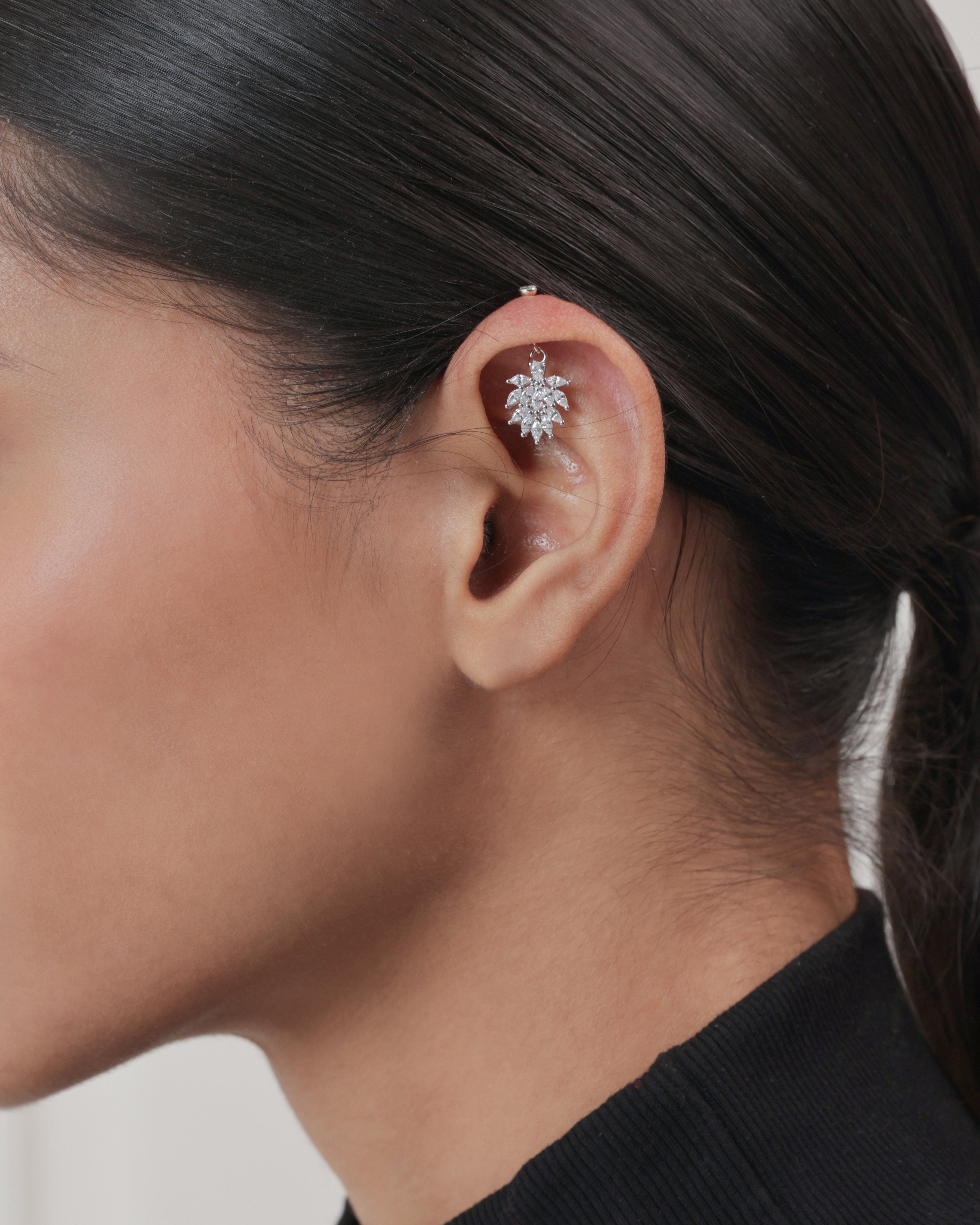 Marquise Flow Helix Hanging Earrings