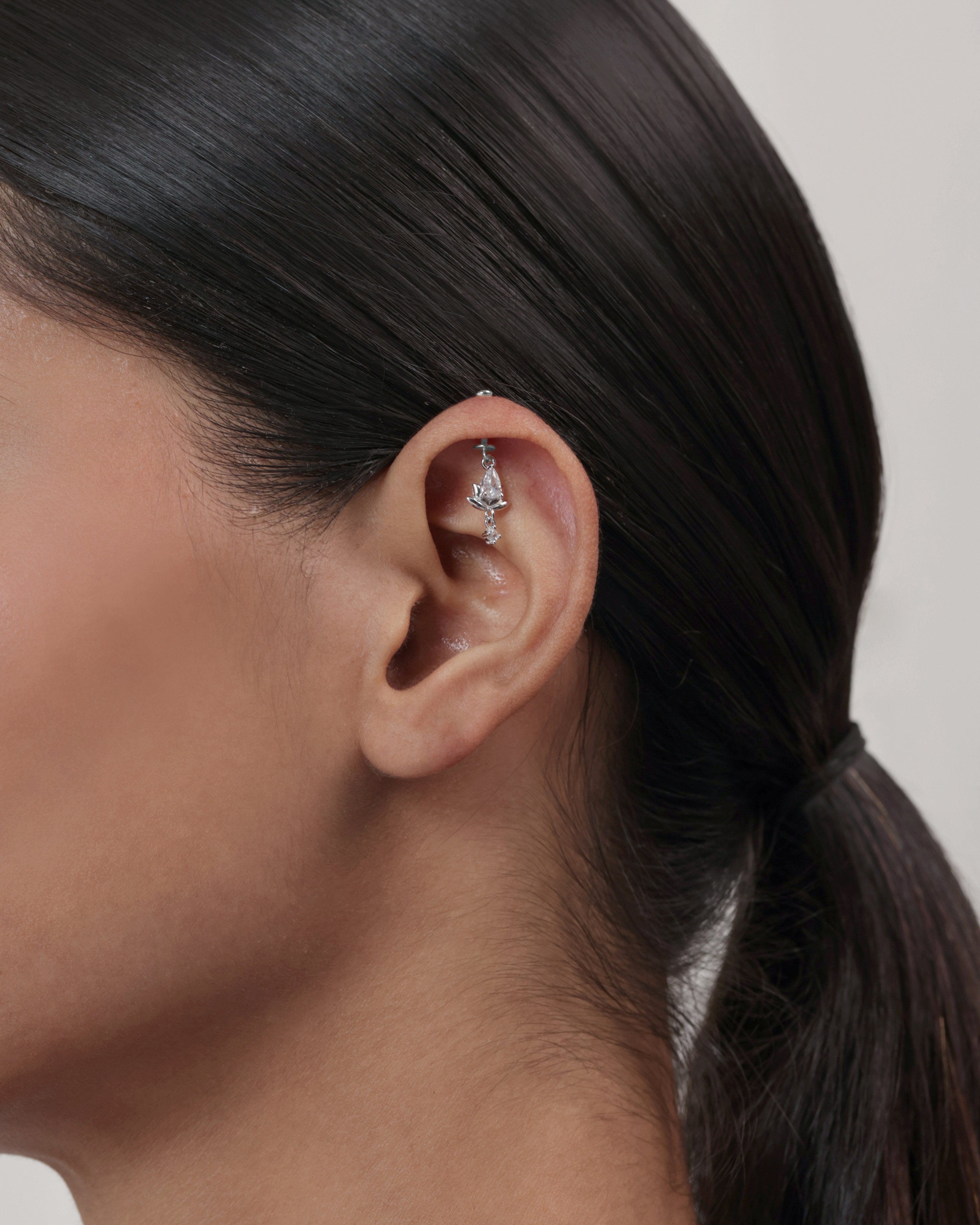 Modern Kamal Helix Hanging Earrings