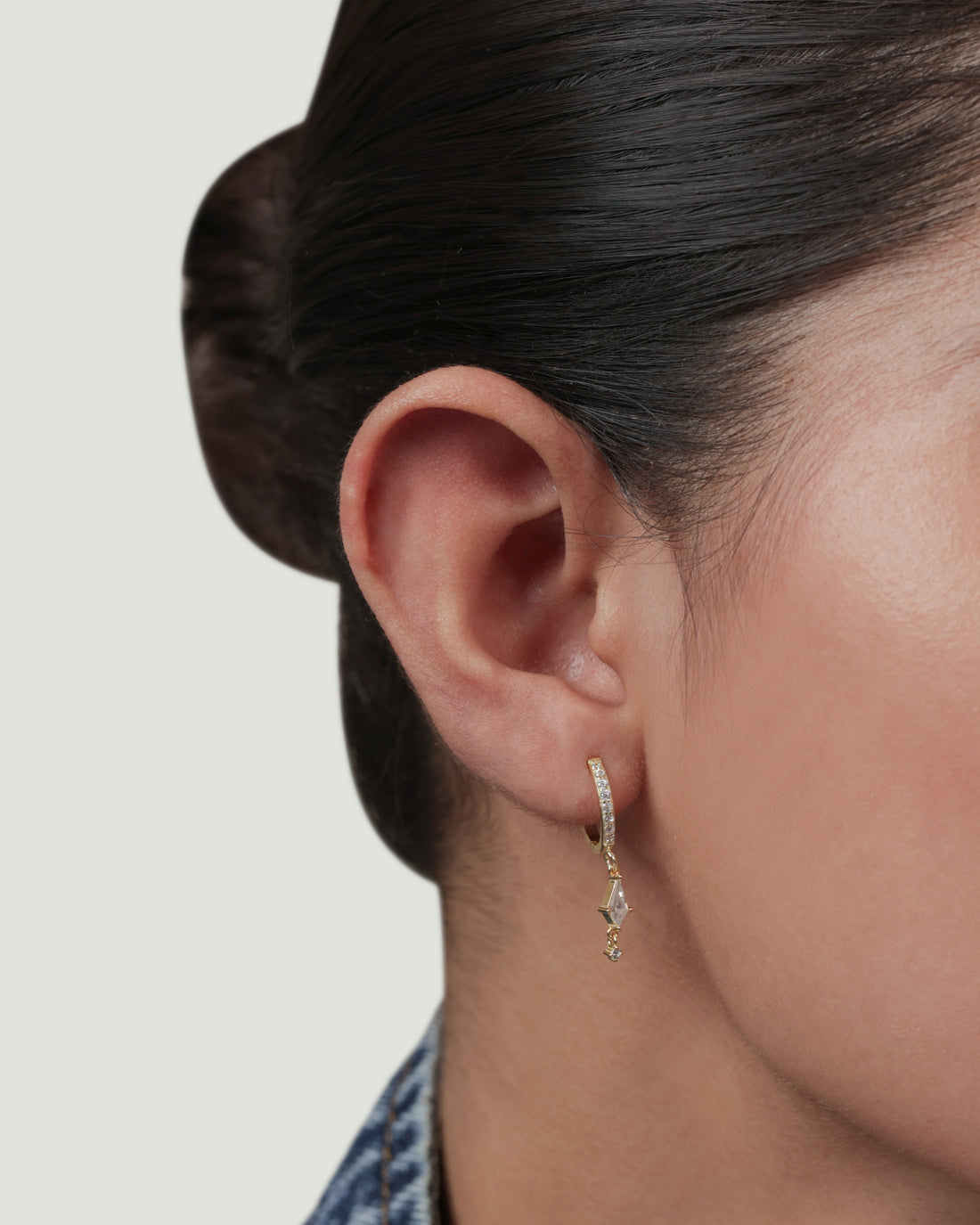 Treasure Charm Drop Hoop Earrings