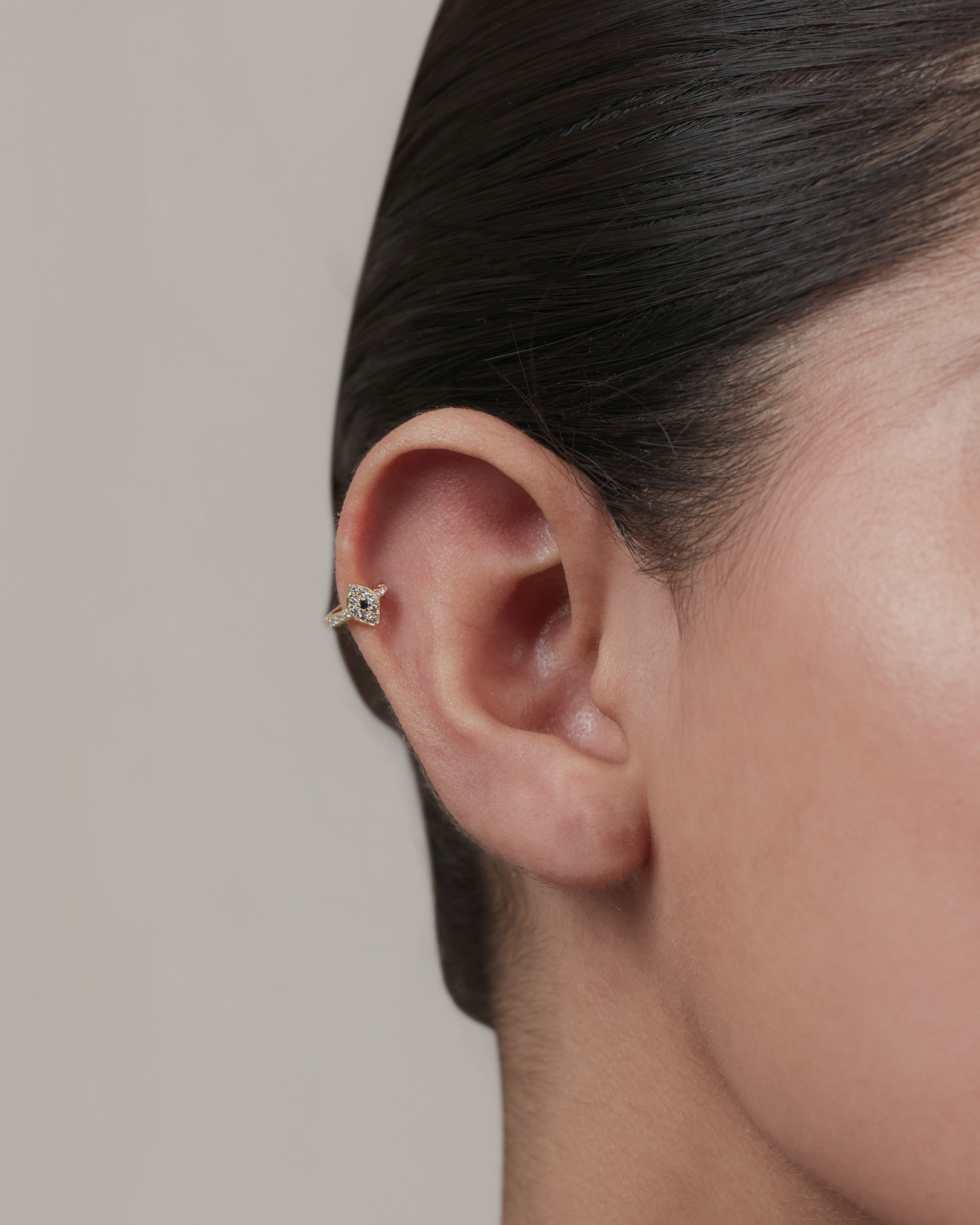 Evil Eye Huggee Hoop Earrings