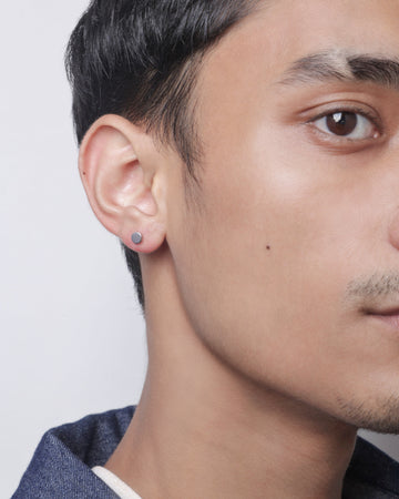 Minimal Disc Stud Men's Earrings