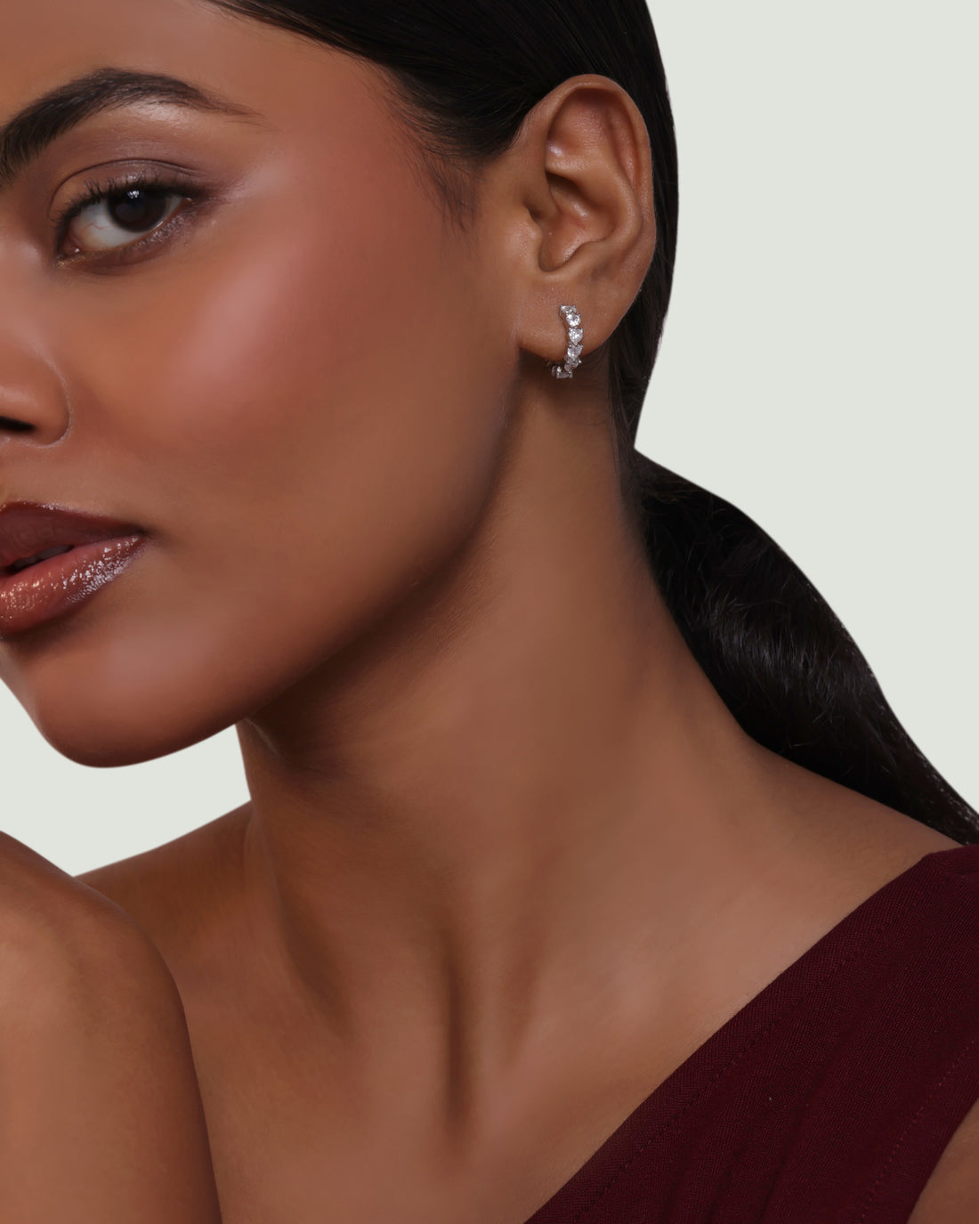 Eternal Multi Heart Stone Hoop Earrings