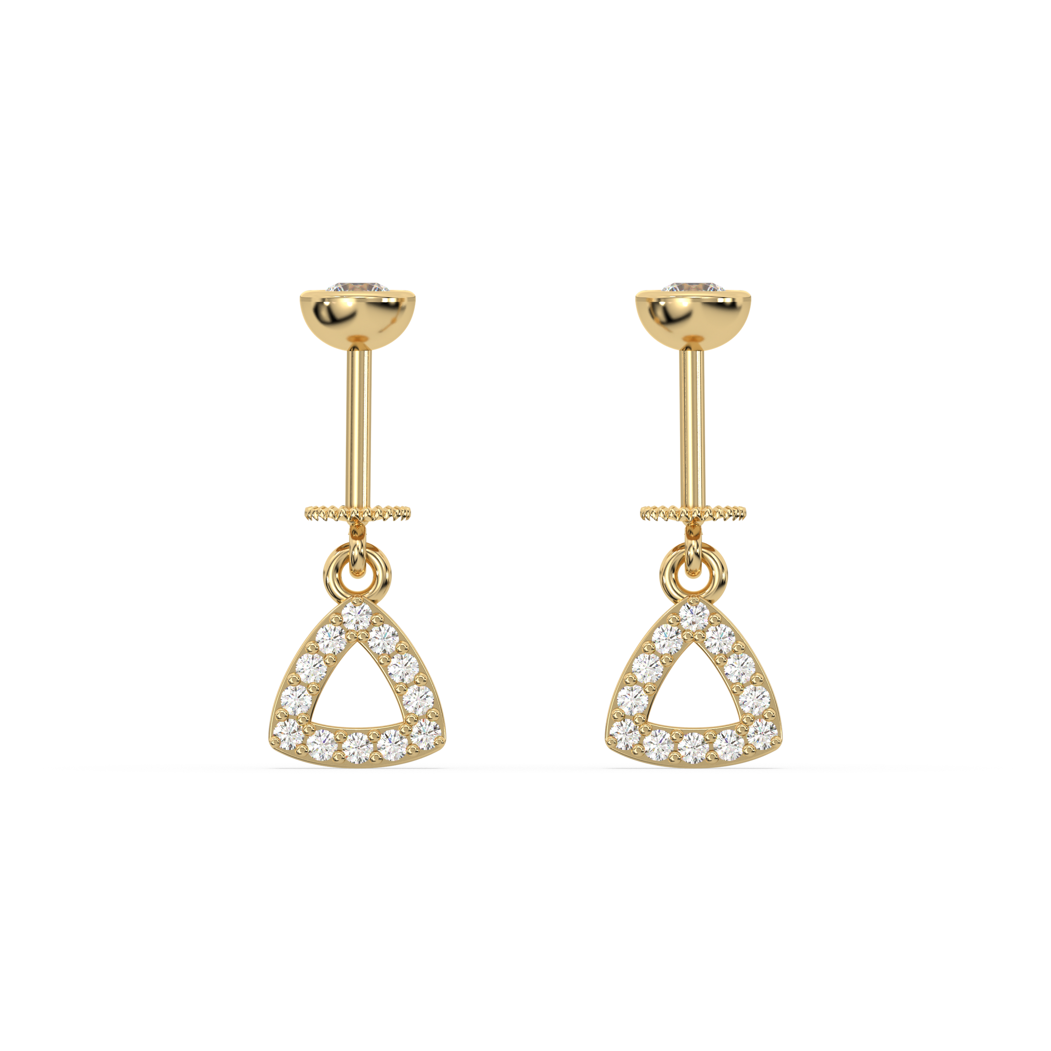 Aura Hollow Helix Hanging Earrings