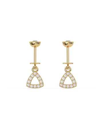 Aura Hollow Helix Hanging Earrings