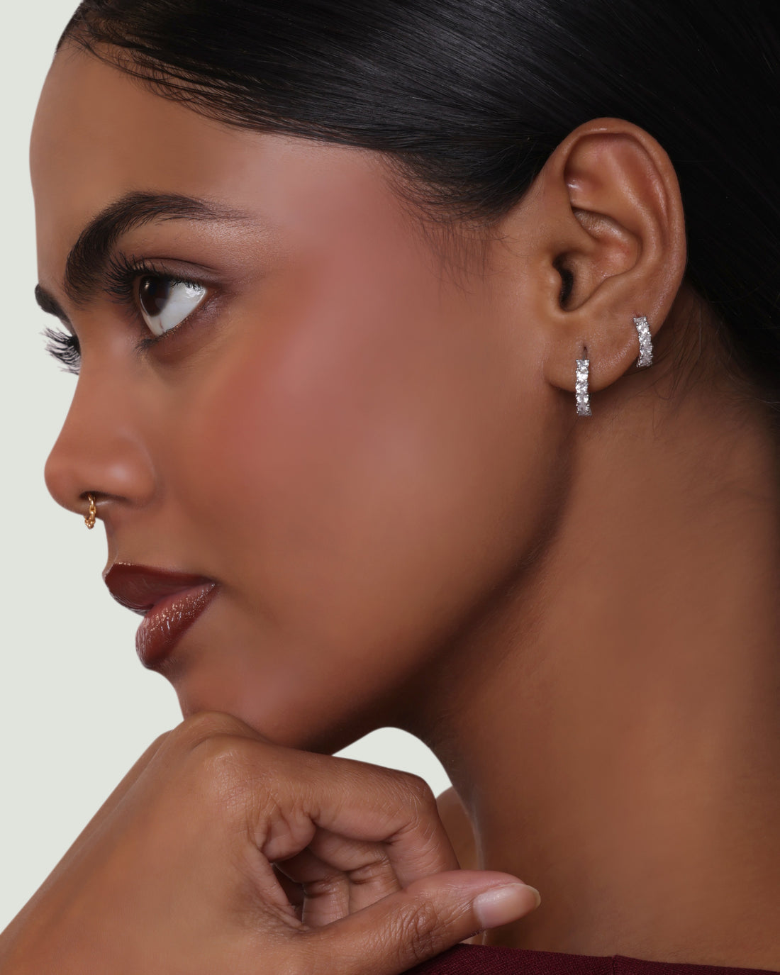 Regal Radiance Hoop Earrings