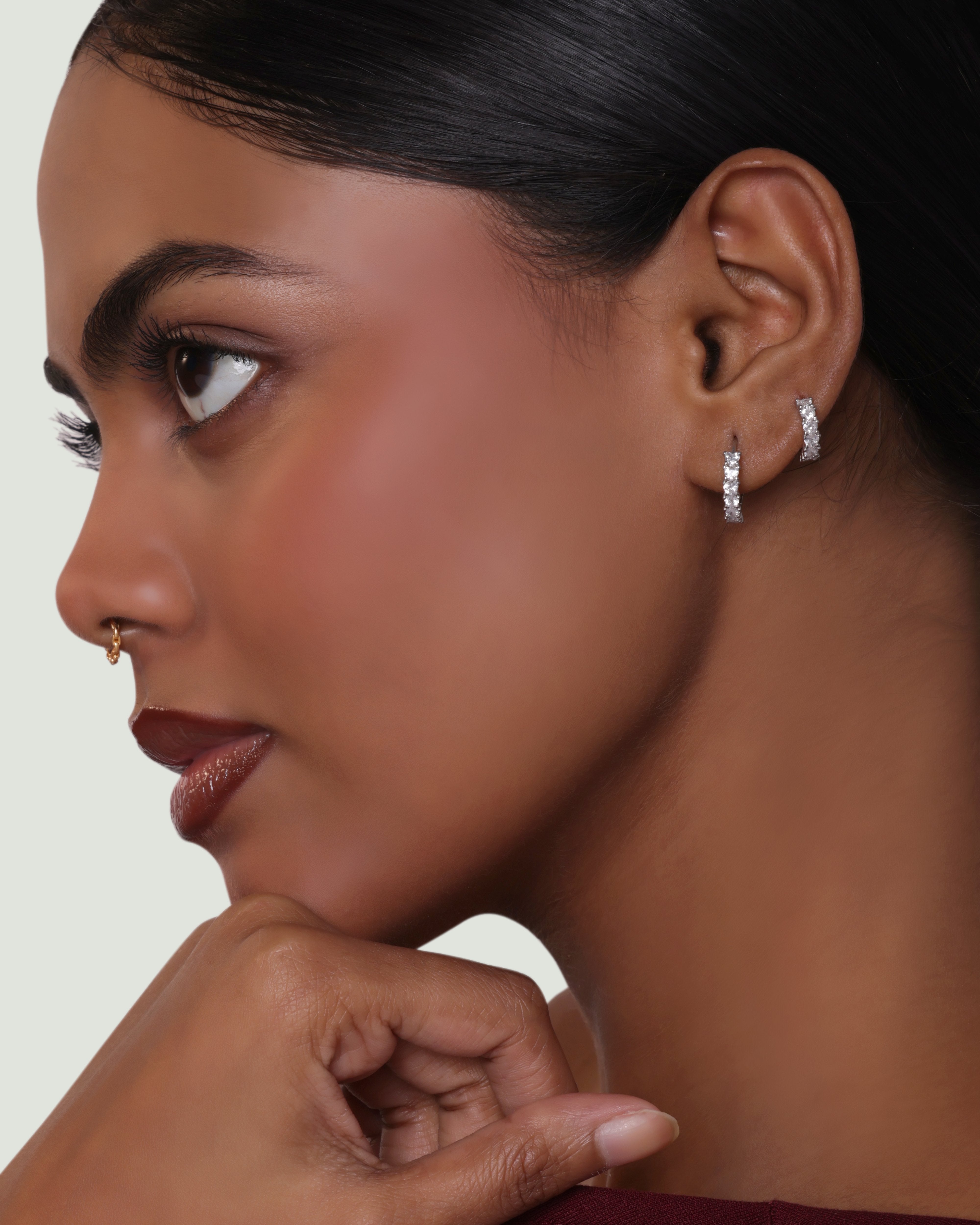 Regal Radiance Hoop Earrings