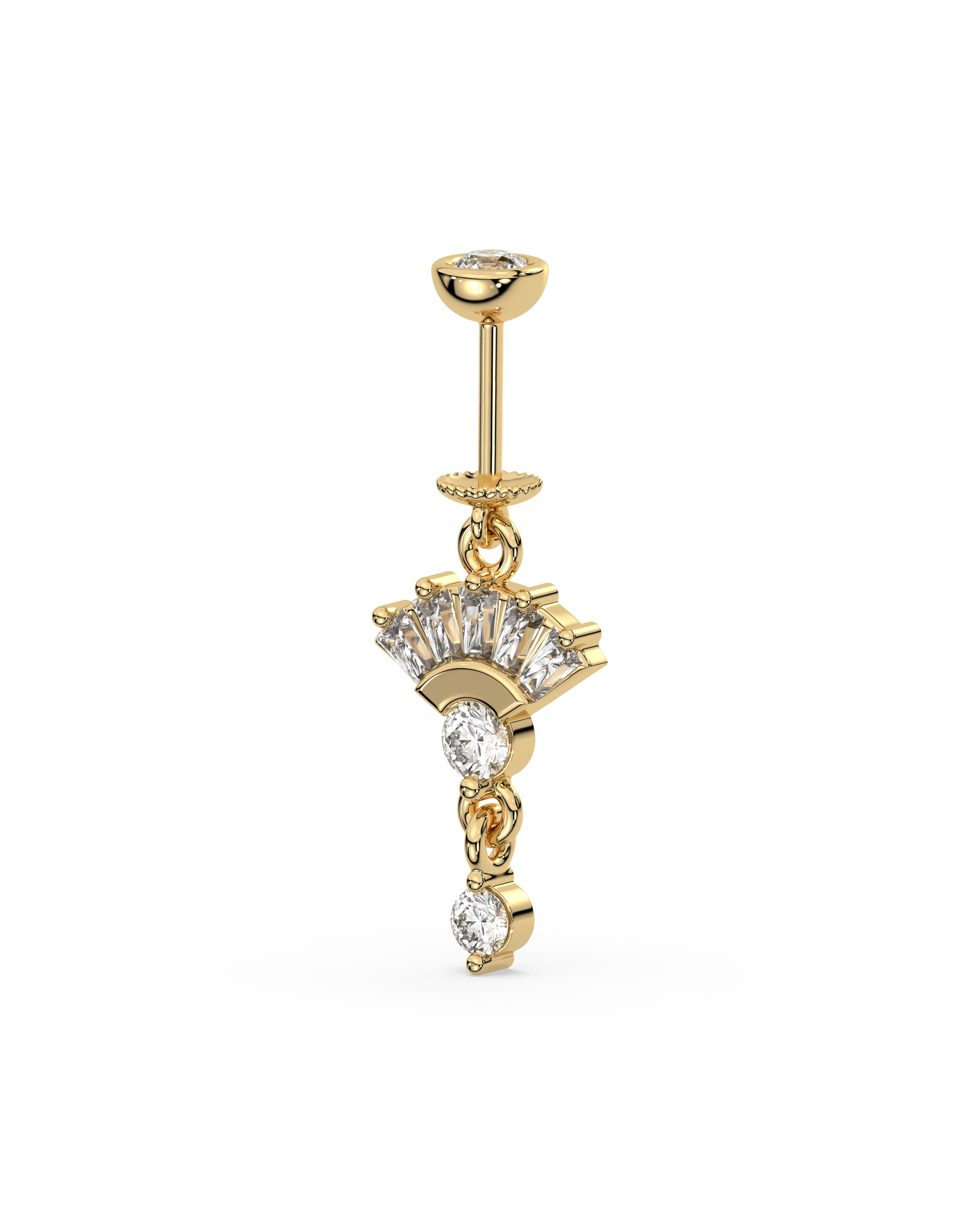 Zirconia Umbrella Helix Hanging Earrings