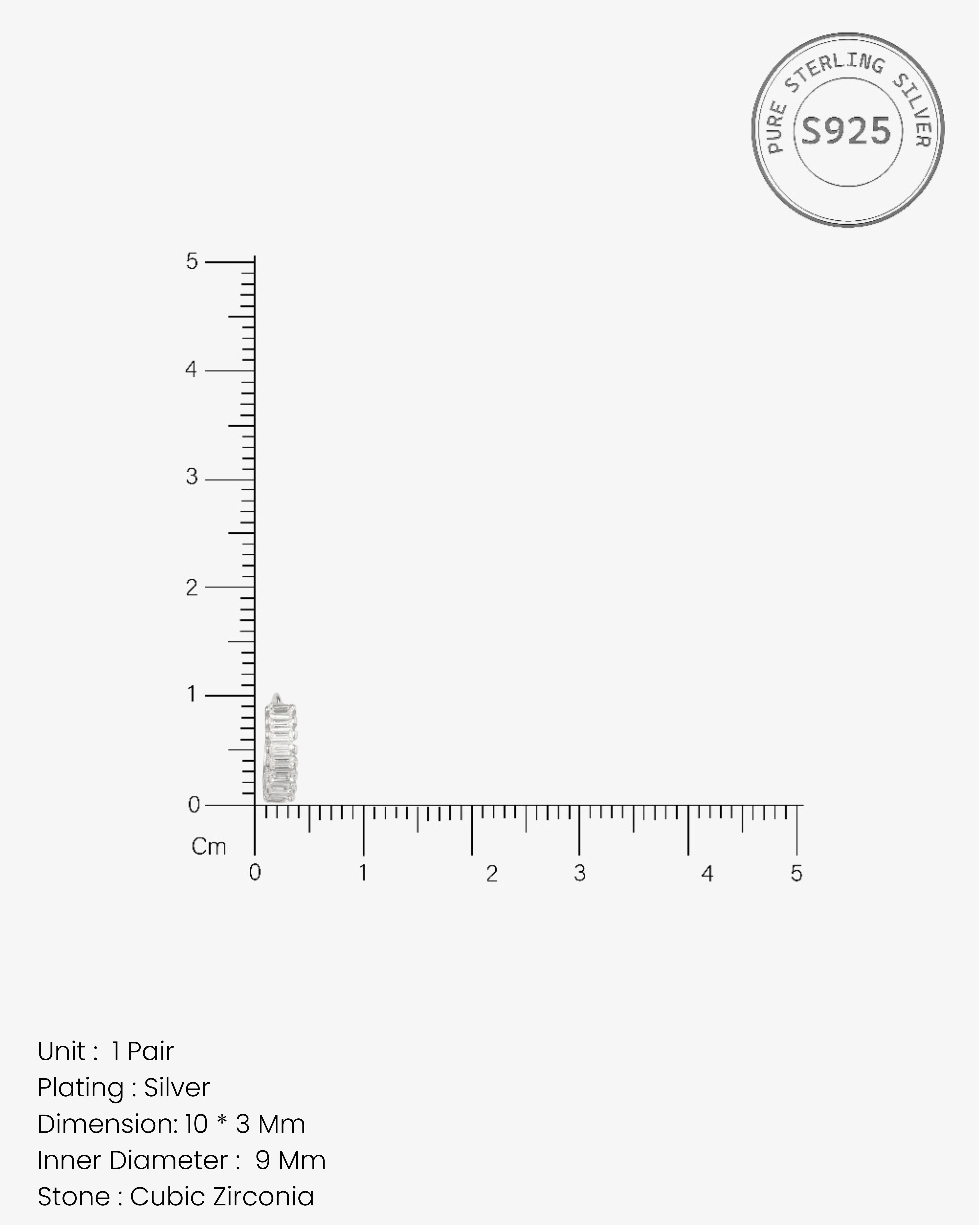 Baguette Hoop Earrings