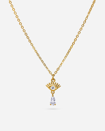 Dainty Evil Eye Charm - Necklace