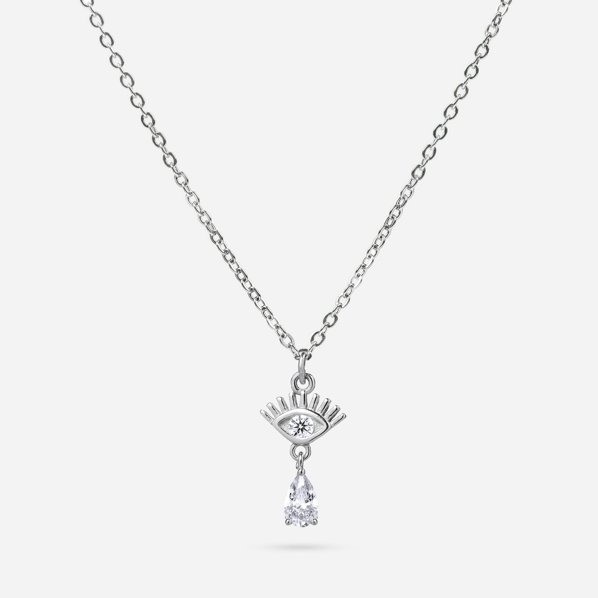 Dainty Evil Eye Charm - Necklace