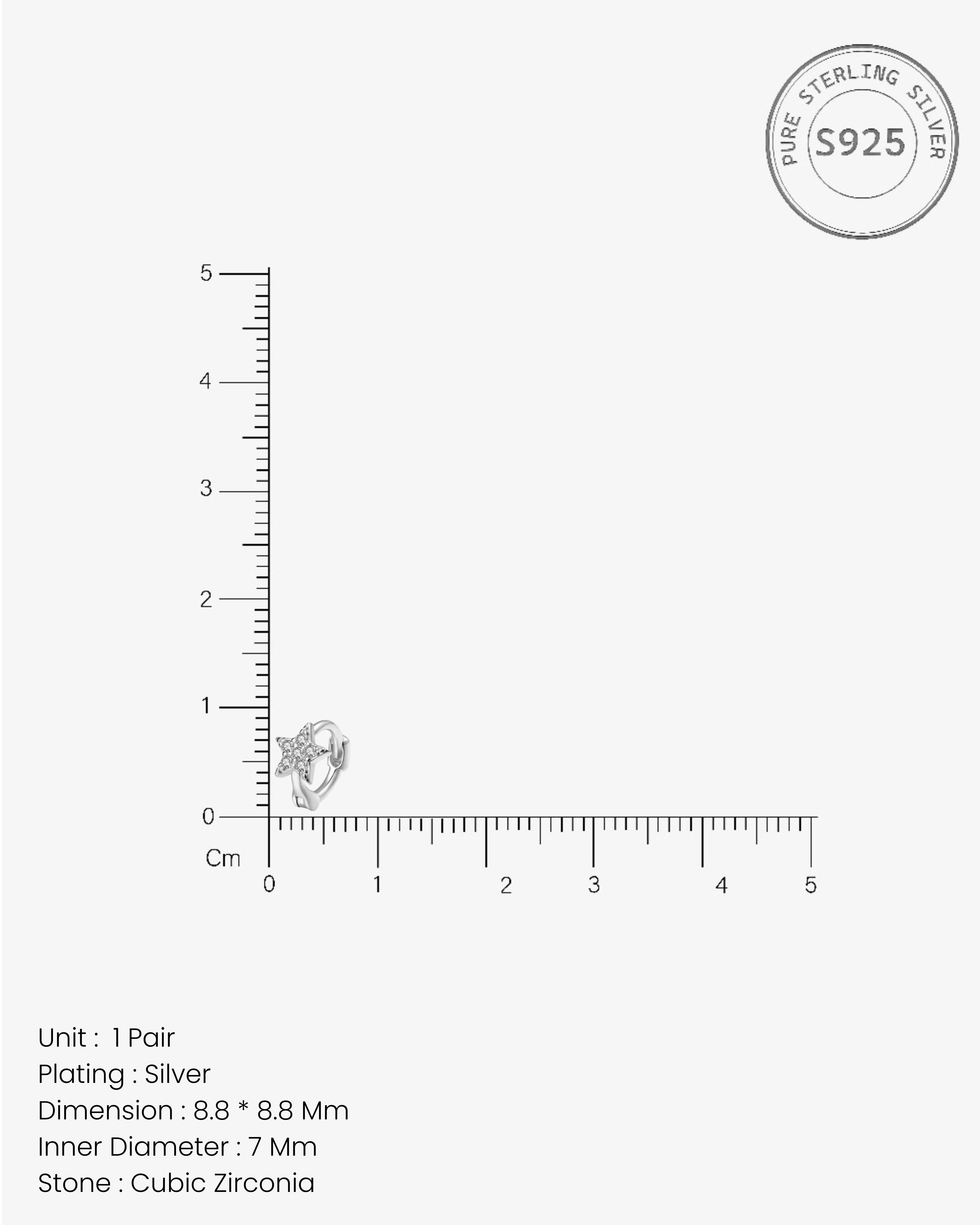 Star Huggee Hoop Earrings