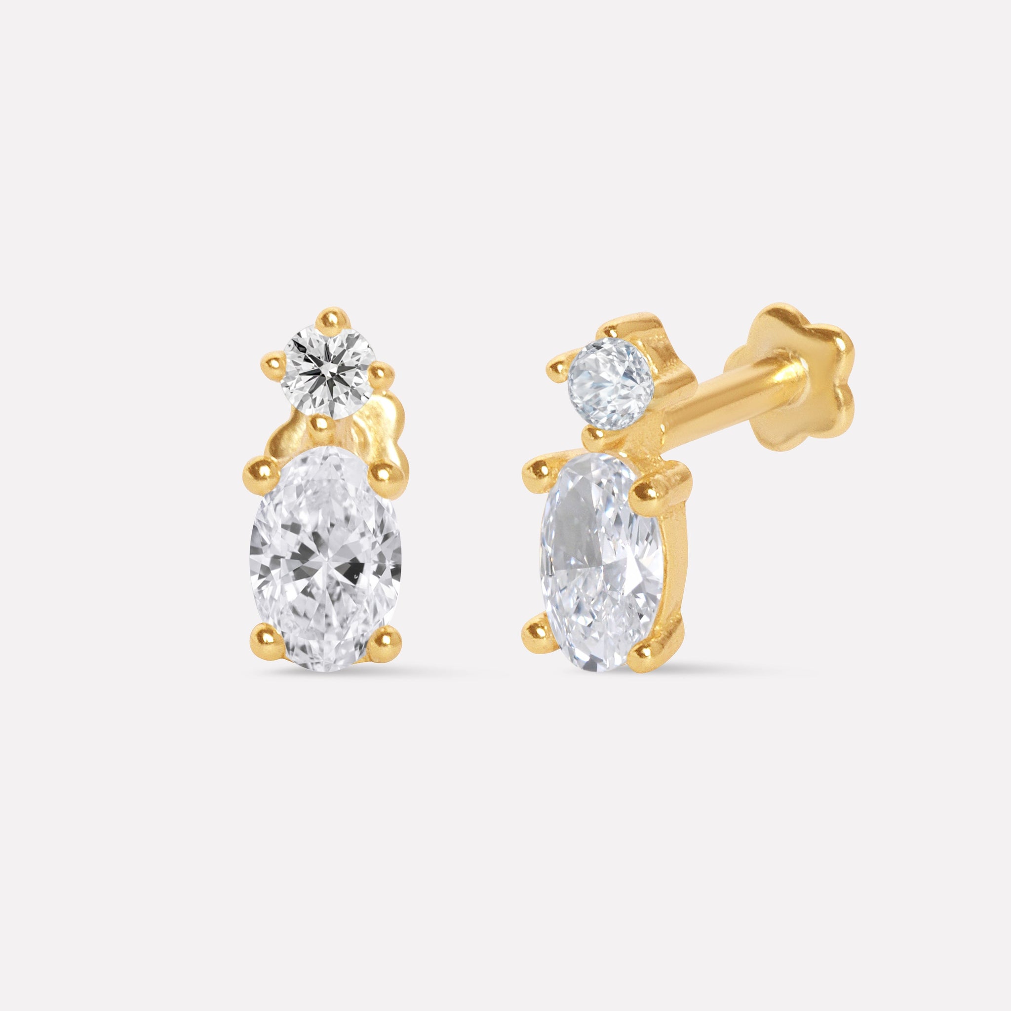 Orielle Flat Back Stud Earrings