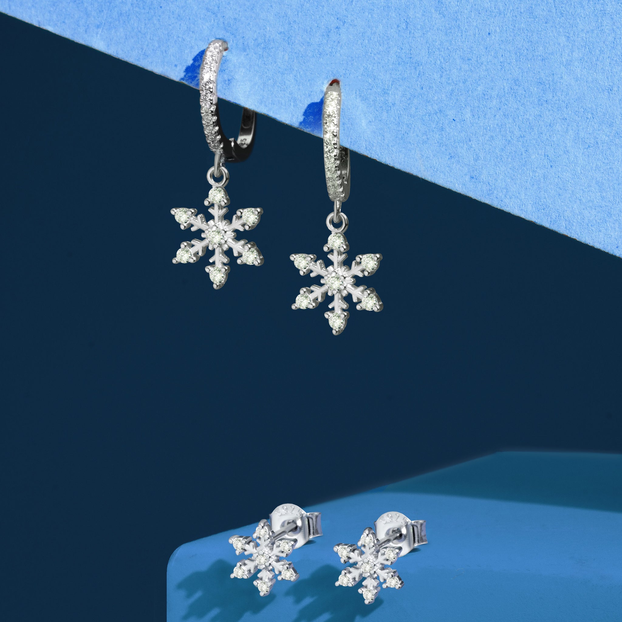 Snowflake Silver Classic Jewelry Set