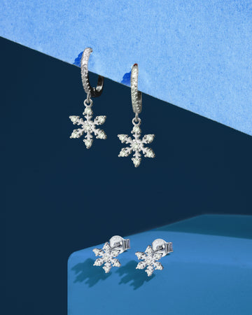 Snowflake Silver Classic Jewelry Set