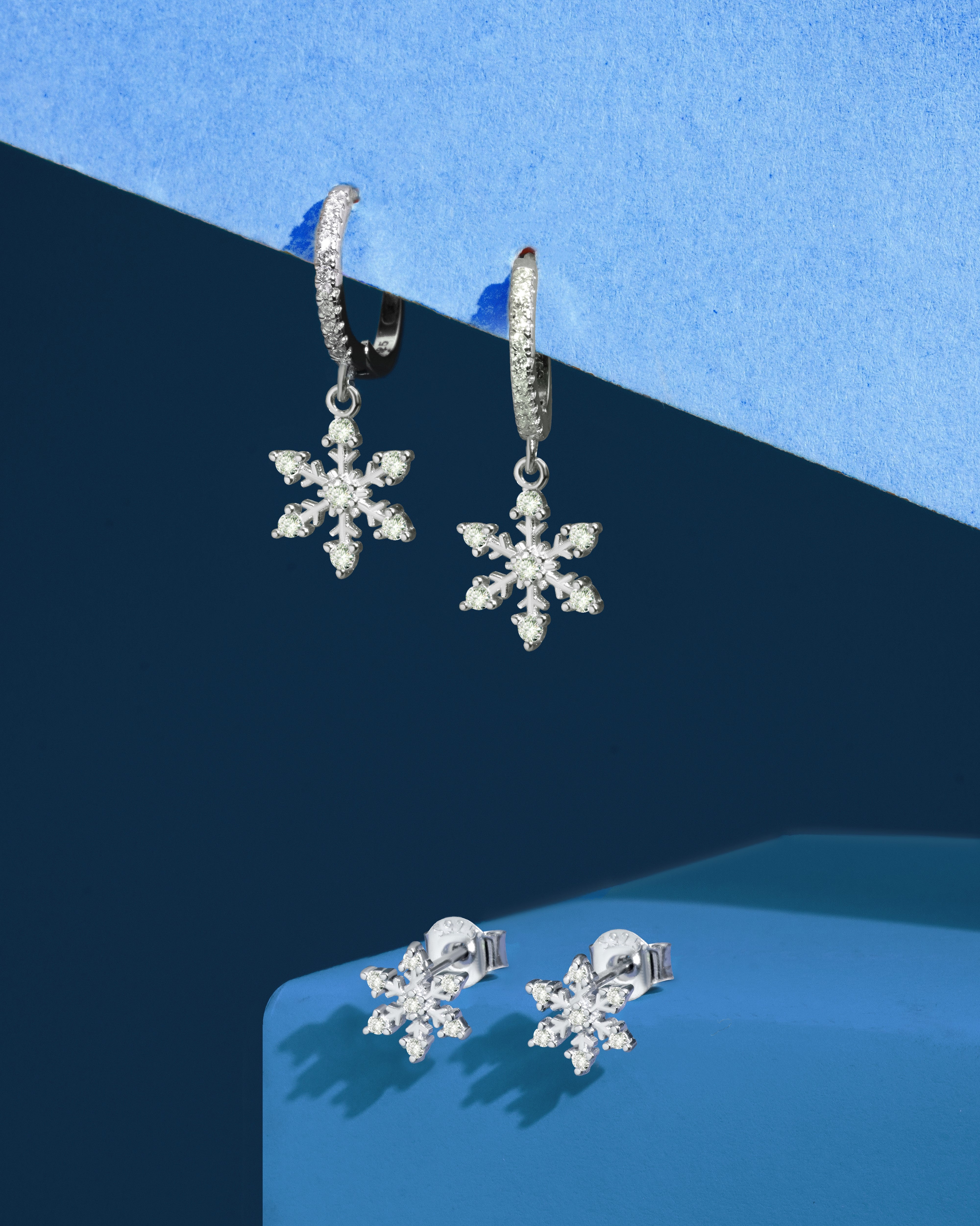 Snowflake Silver Classic Jewelry Set