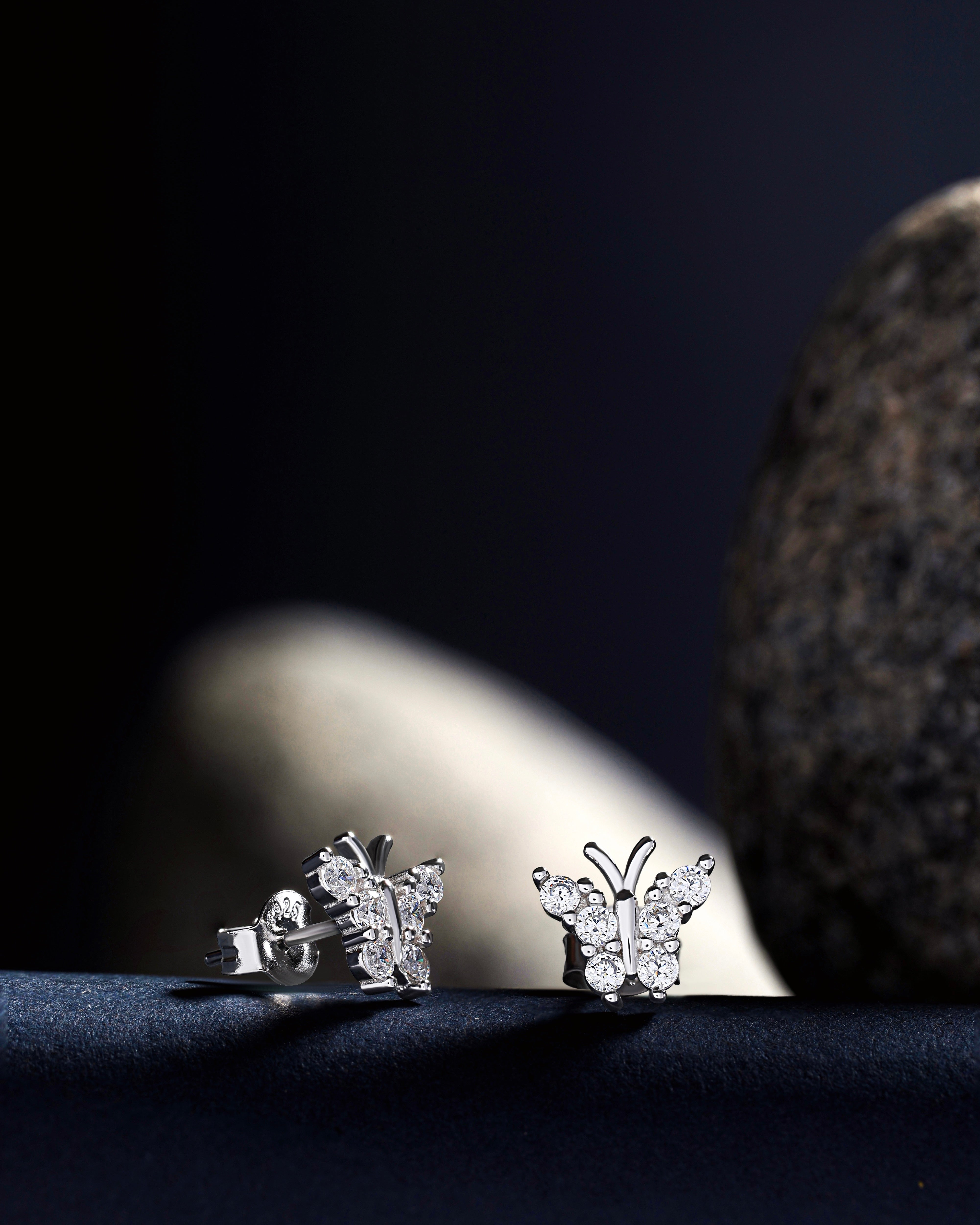 Luxury Zircon Studded Butterfly Earrings