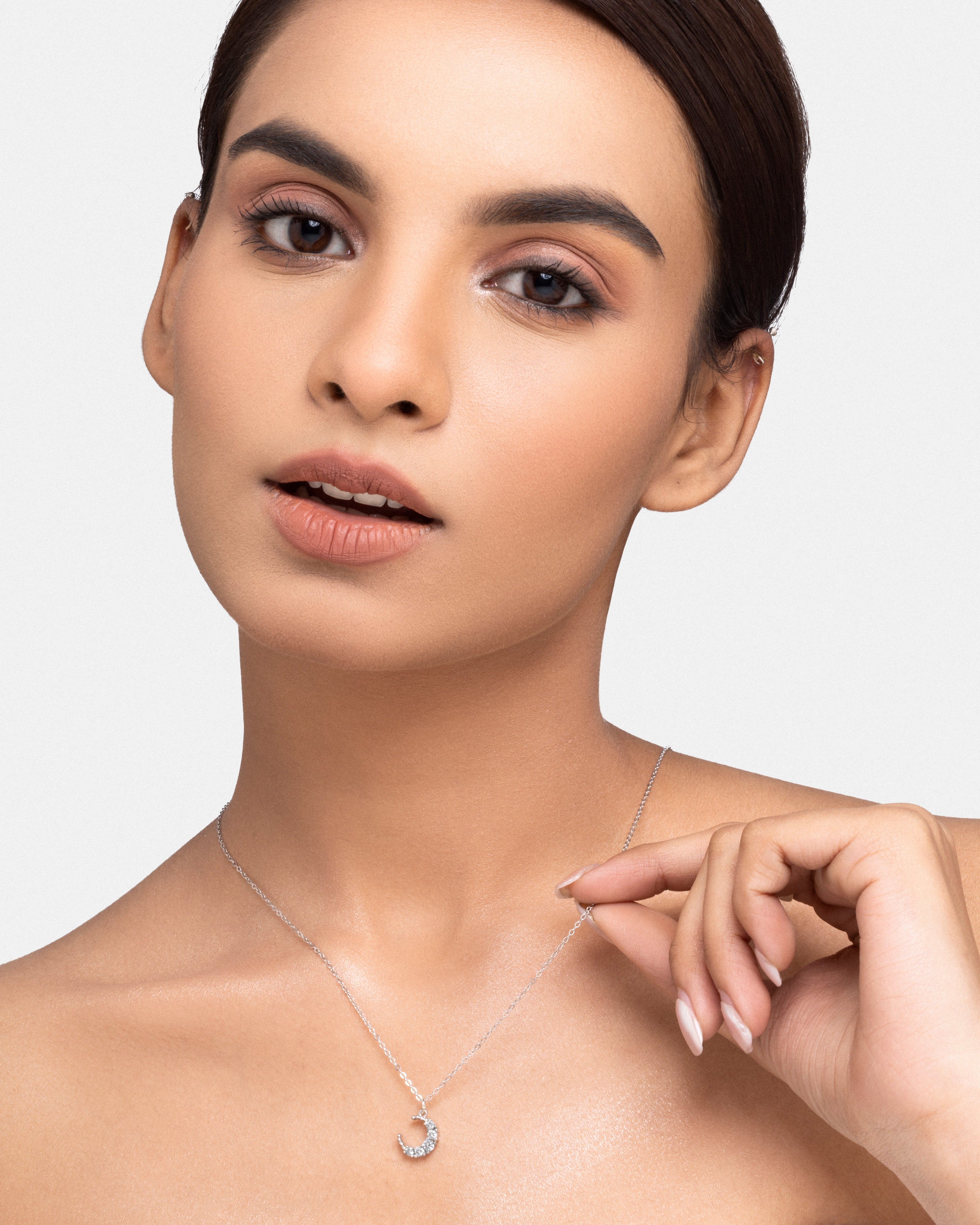 Crescent Moon Charm Necklace