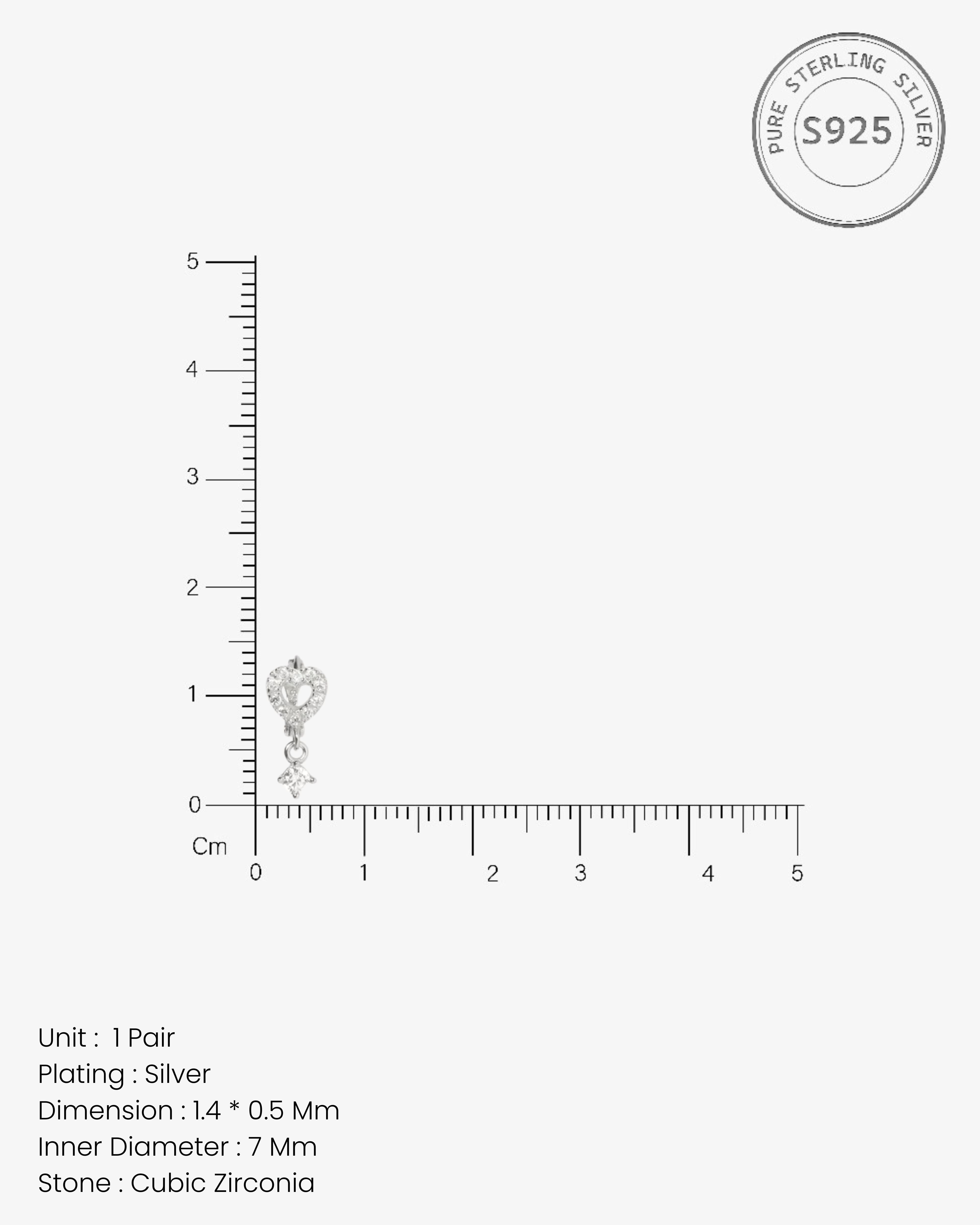 Heart Droplet Hoop Earrings