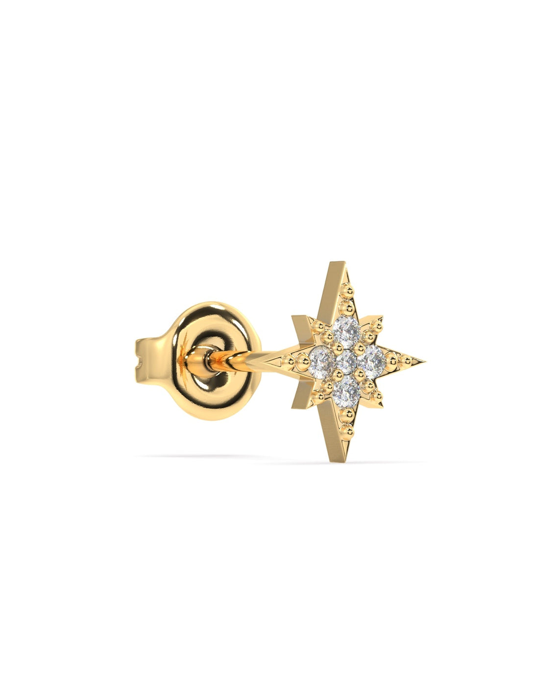 Star With Zircon Studs Earrings