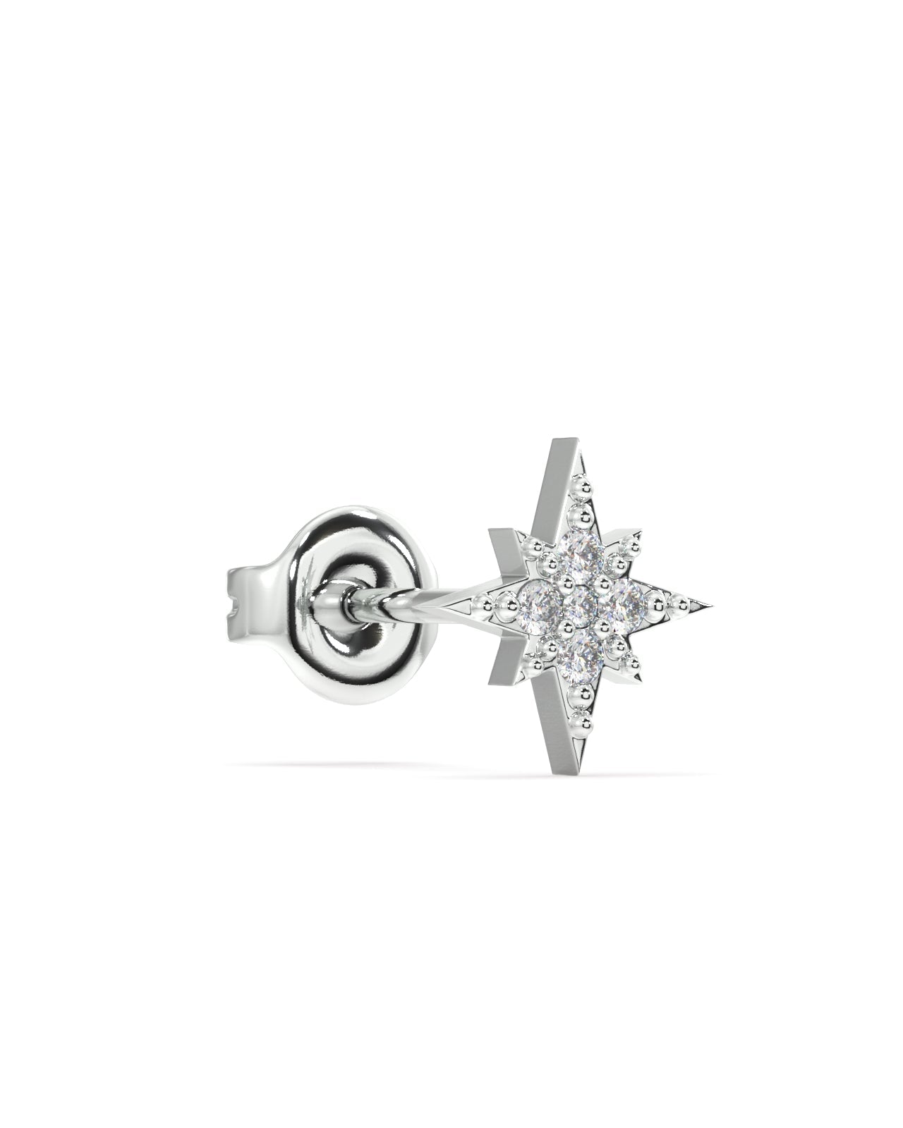 Star With Zircon Studs Earrings