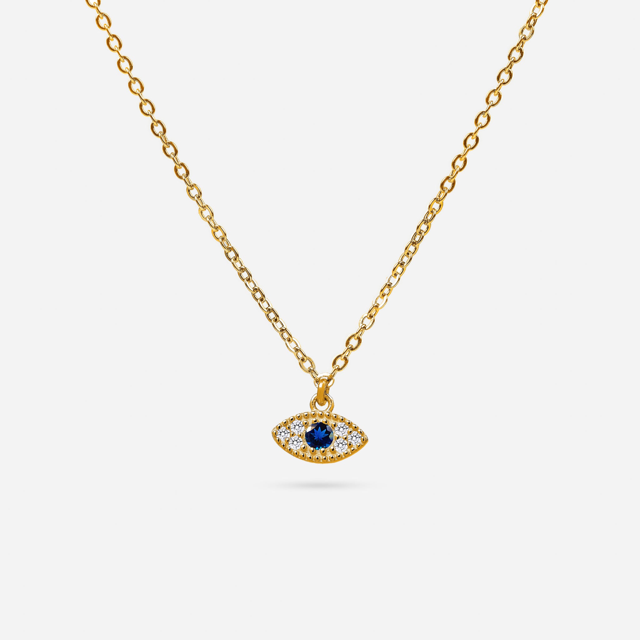 Minimal evil eye necklace
