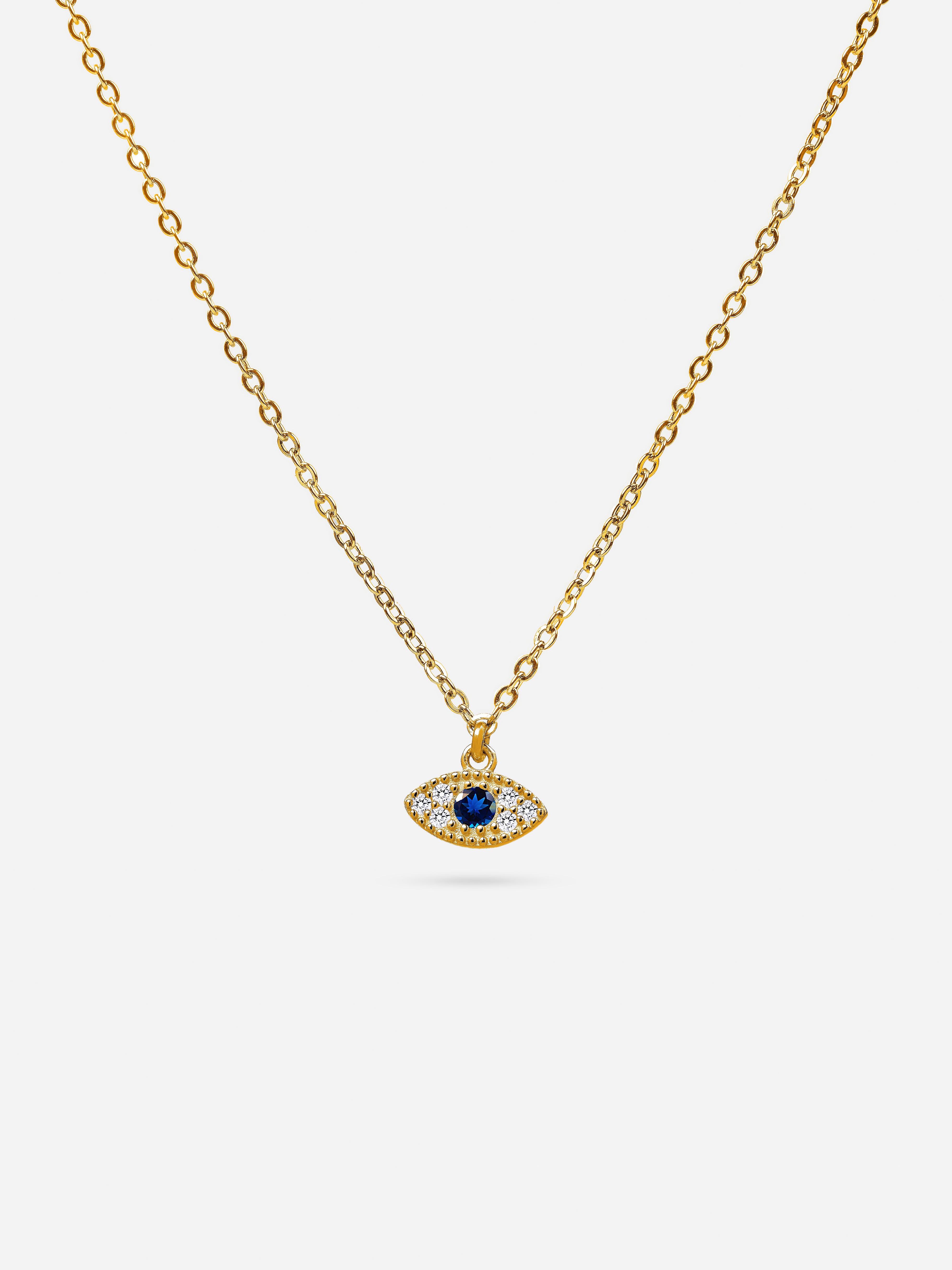 Minimal evil eye necklace