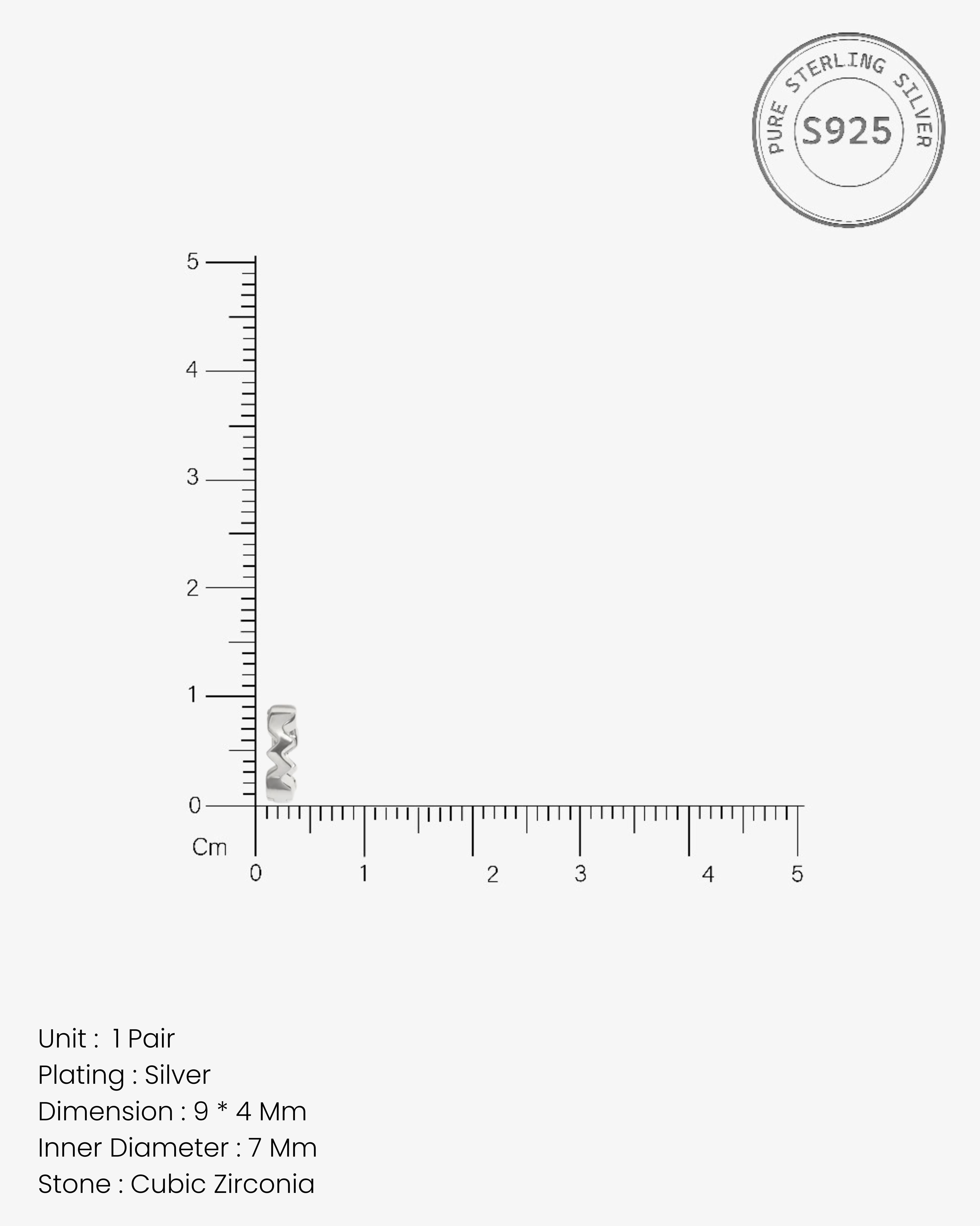 Zigzag Tarang Hoop Earrings