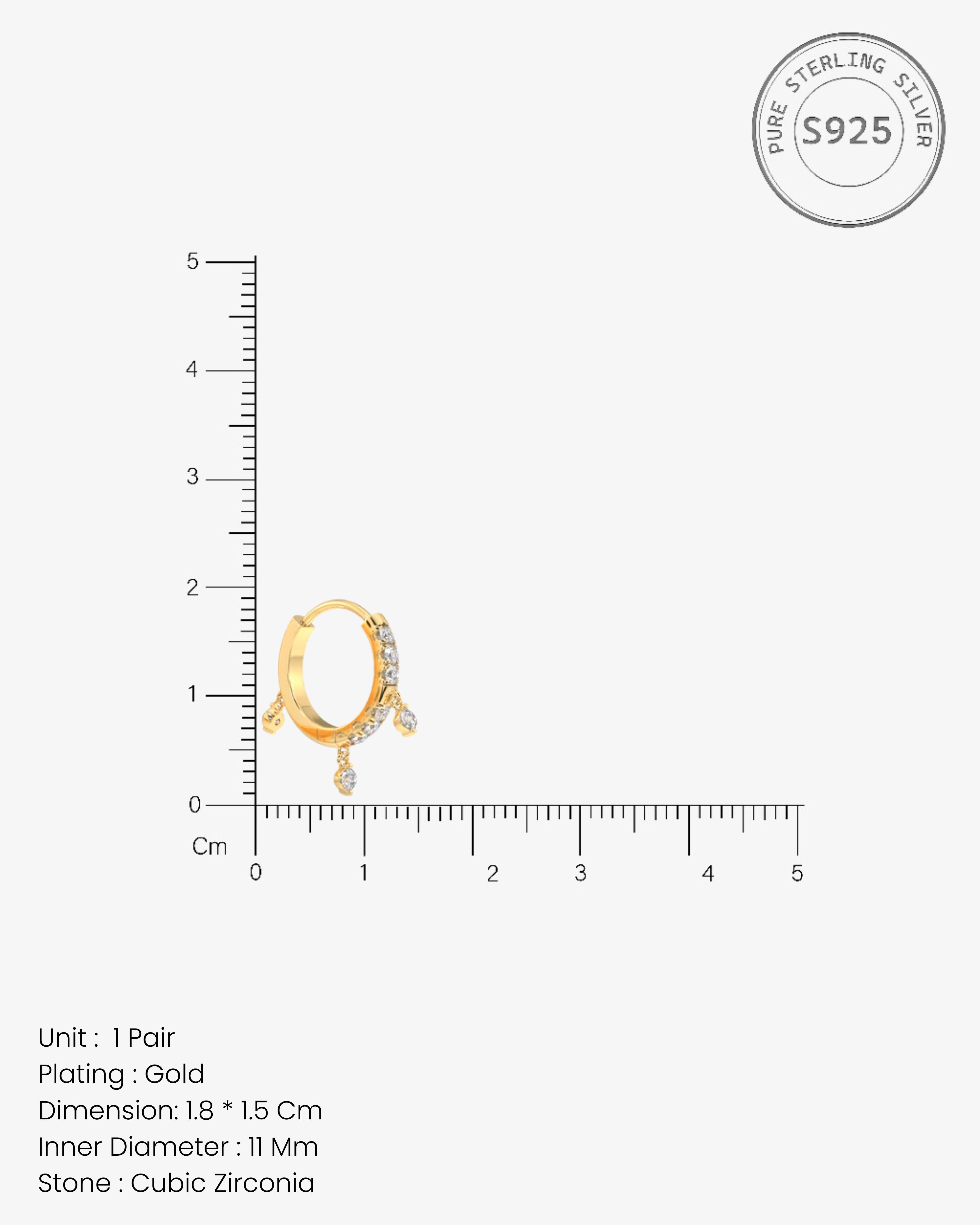 Drop Light Hoop Earrings