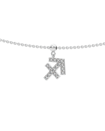 Sagittarius Stone Pave Zodiac Necklace