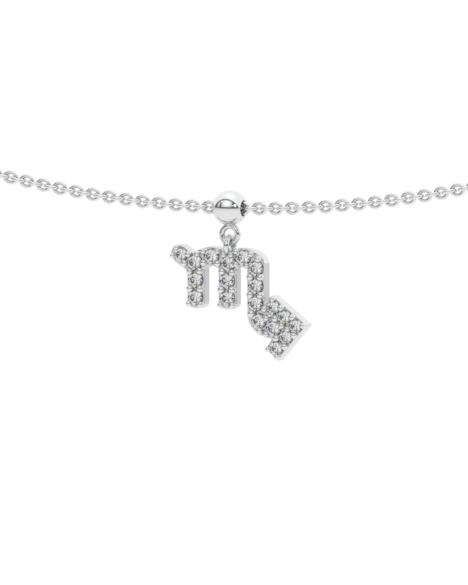 Scorpio Stone Pave Zodiac Necklace