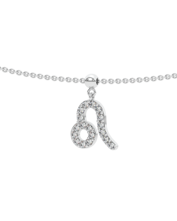 Leo Stone Pave Zodiac Necklace