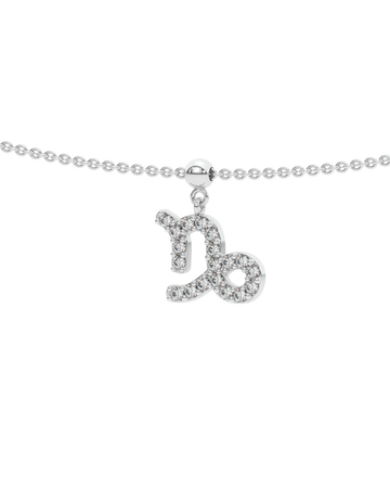 Capricorn Stone Pave Zodiac Necklace