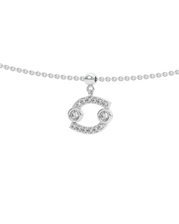 Cancer Stone Pave Zodiac Necklace